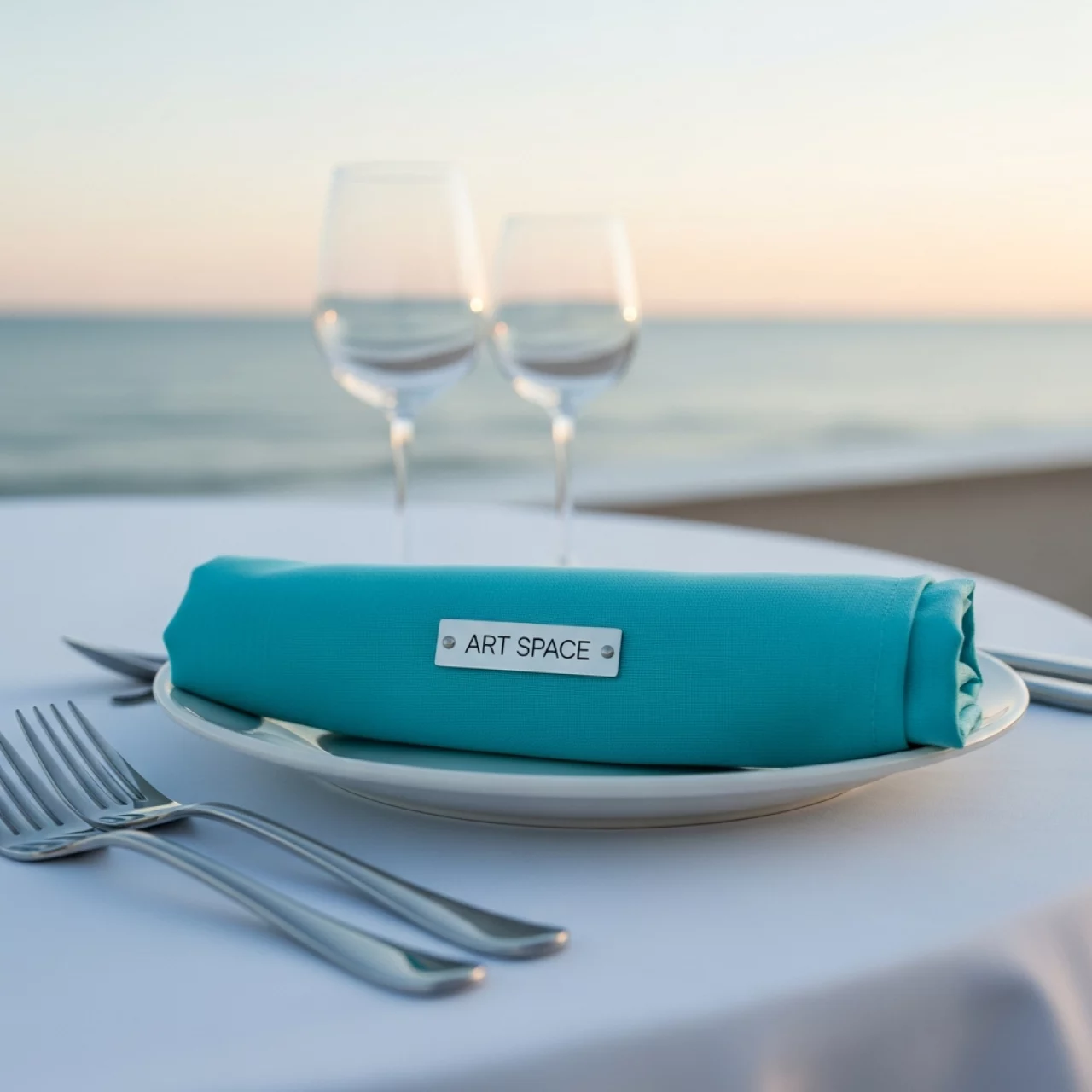Аренда Салфетка бирюзовая Tiffany на пляже «Маяк» — ART SPACE