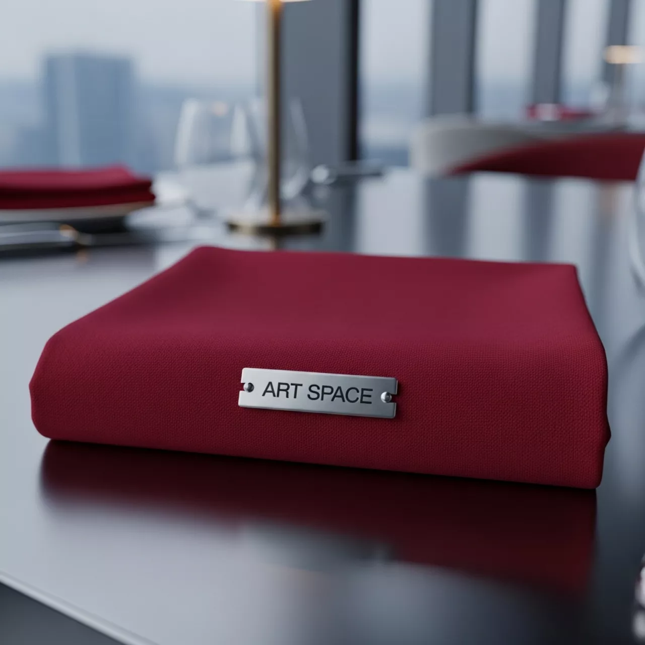Аренда Салфетка бордовая в ресторане «Высота 5642» — ART SPACE