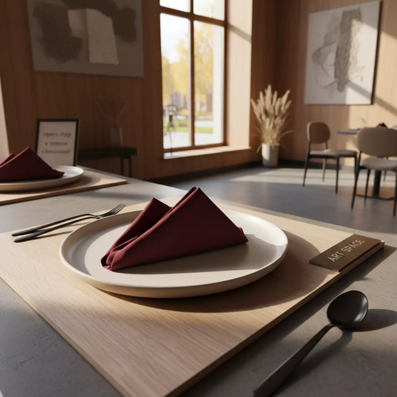 Аренда Салфетка бургундия Профлайн 45х45 см в отеле «Звездный» — ART SPACE