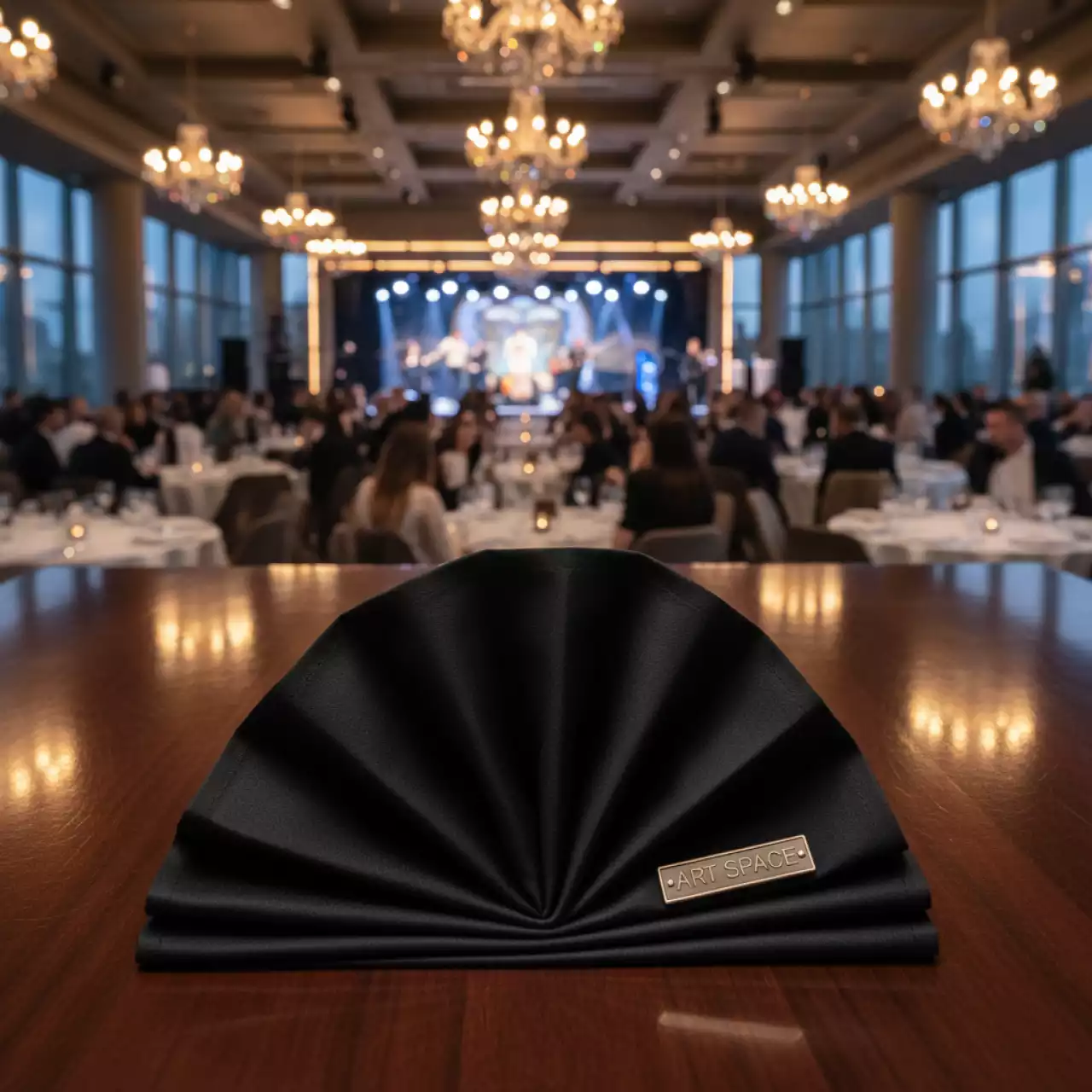 Аренда Салфетка черная 45х45 см в ресторане «Магадан» — ART SPACE