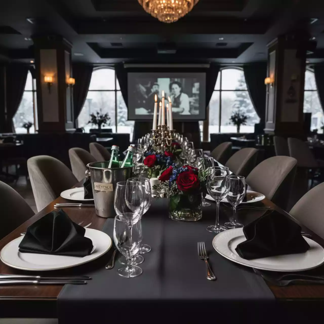 Аренда Салфетка черная Профлайн 45х45 см в ресторане «Магеллан» — ART SPACE