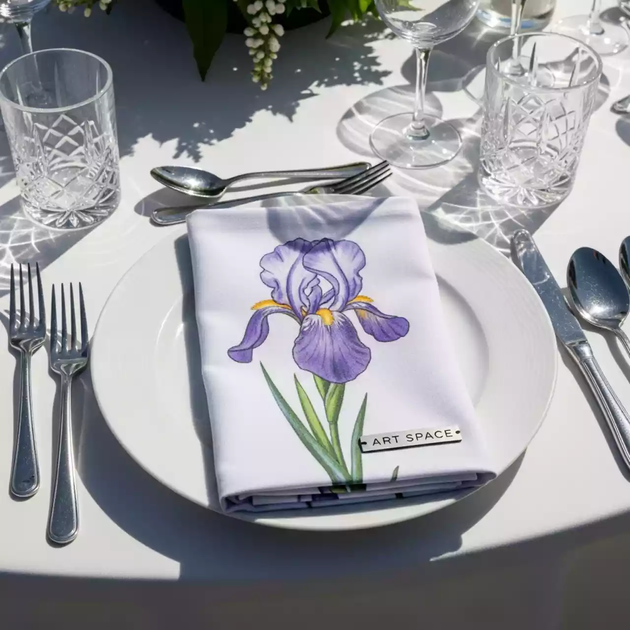 Аренда Салфетка DUCK ирисы в Гранд Отель Сочи — ART SPACE