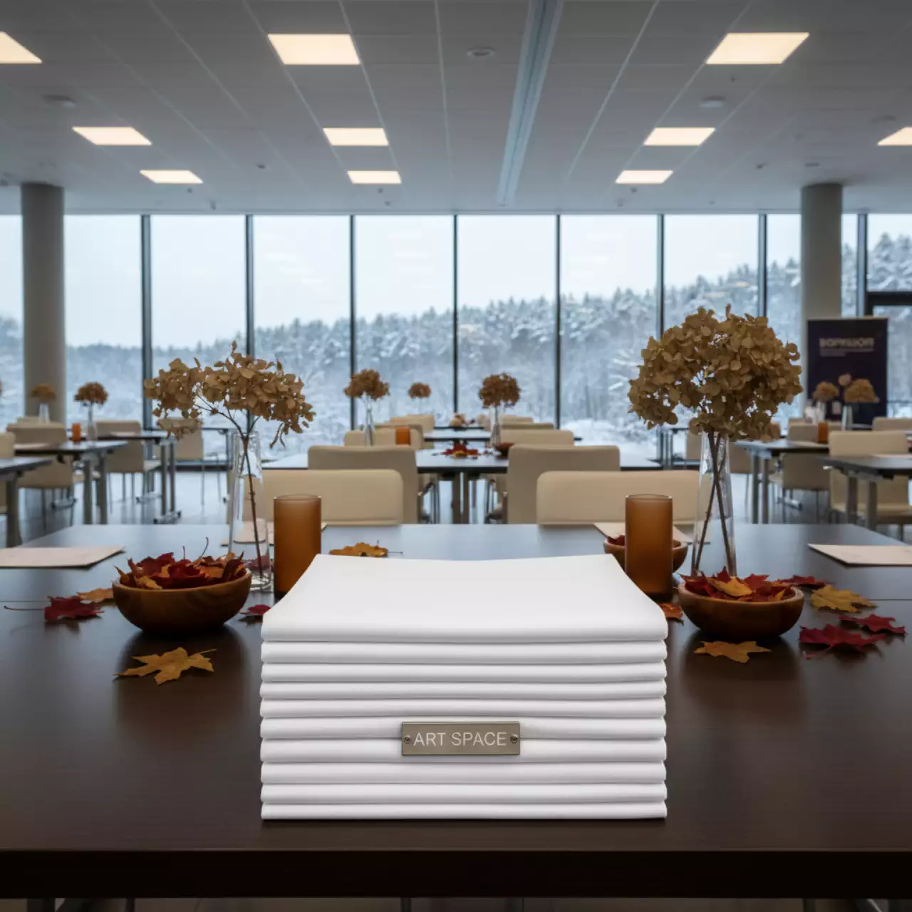 Аренда Салфетка габардин белая в санатории «Заполярье» — ART SPACE