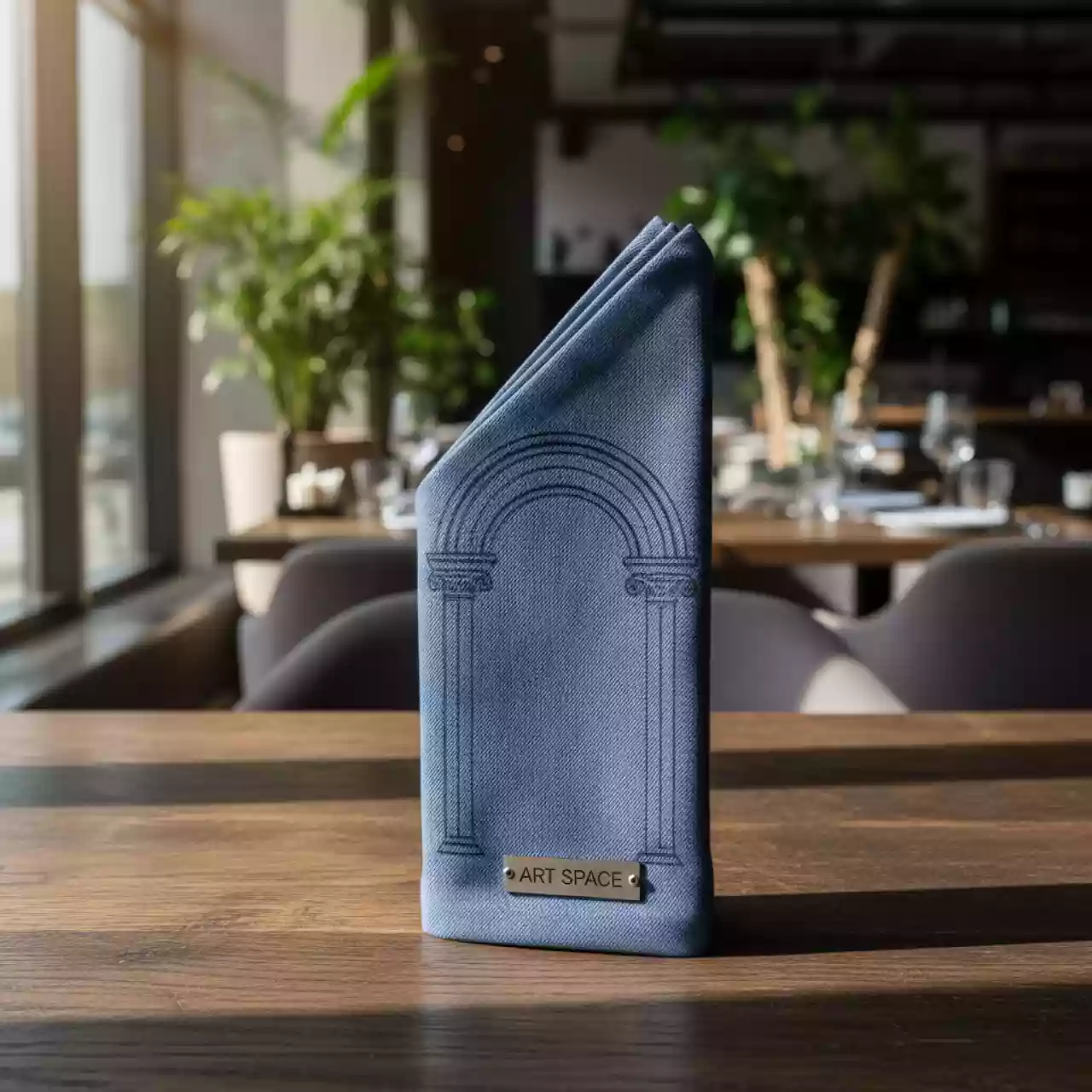 Аренда Салфетка габардиновая Рондо голубовато белая в ресторане «Сыроварня» — ART SPACE