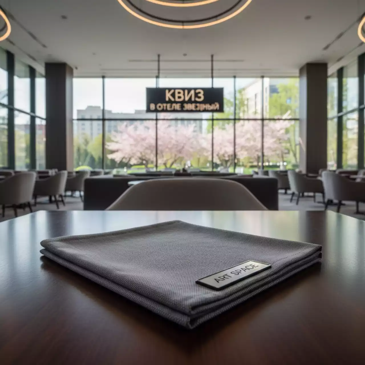 Аренда Салфетка габардиновая Рондо серая в отеле «Звездный» — ART SPACE