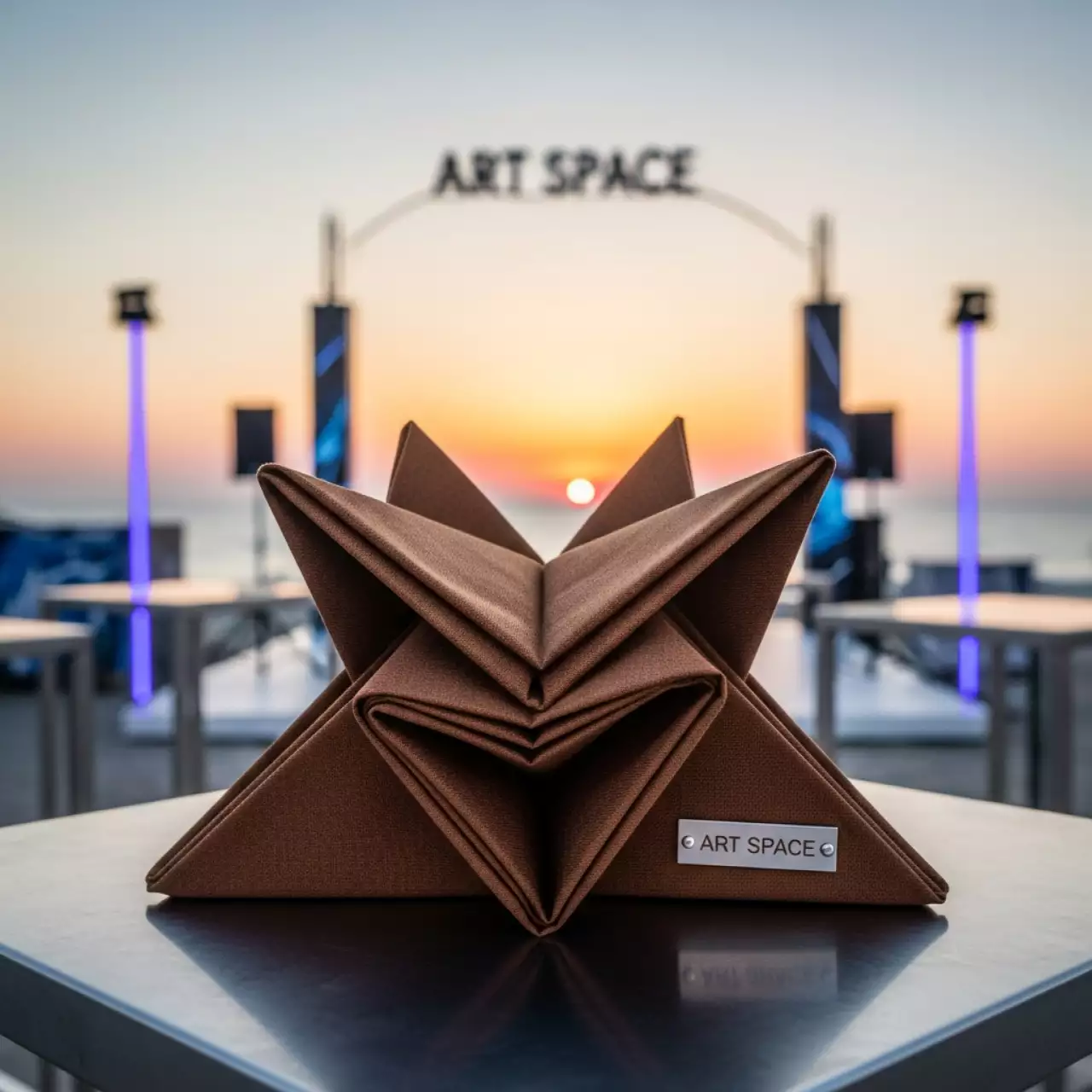 Аренда Салфетка коричневая 45х45 см R4E 00364 на пляже «Ривьера» — ART SPACE