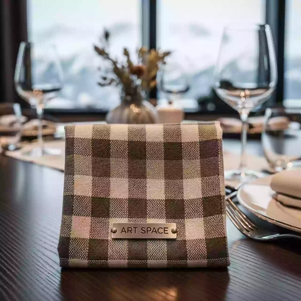 Аренда Салфетка льняная в клетку в Golden Tulip Rosa Khutor — ART SPACE