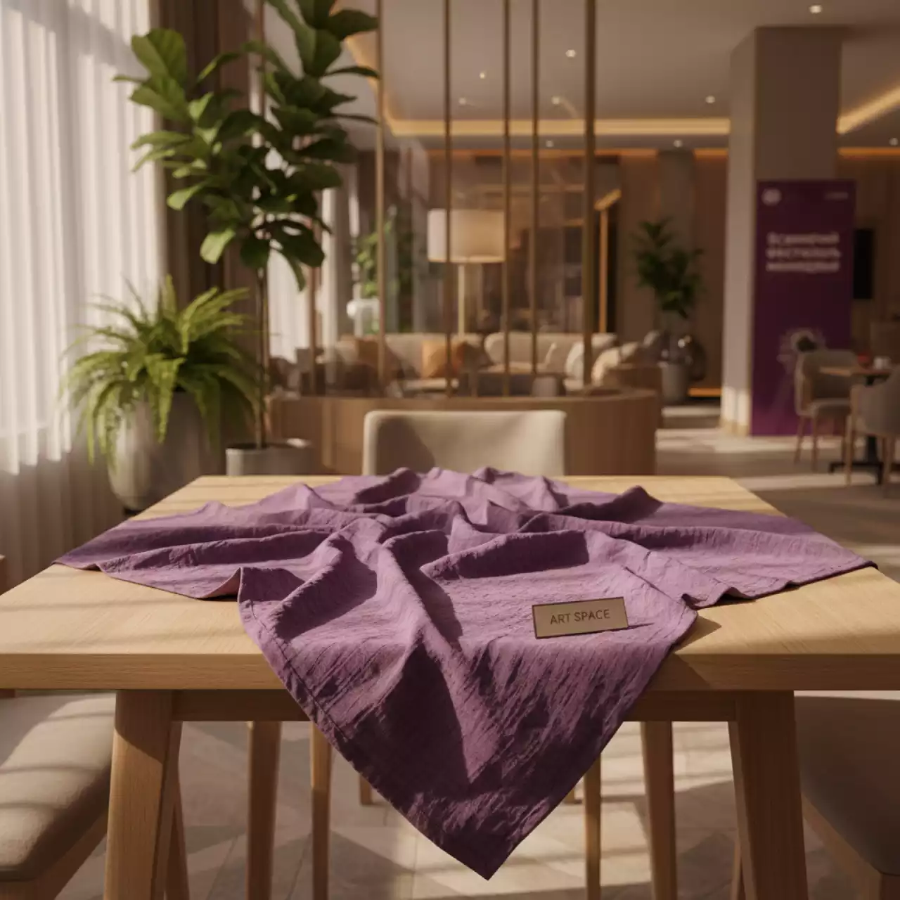 Аренда Салфетка муслиновая фиалковая Тирсо в Mövenpick Hotel — ART SPACE