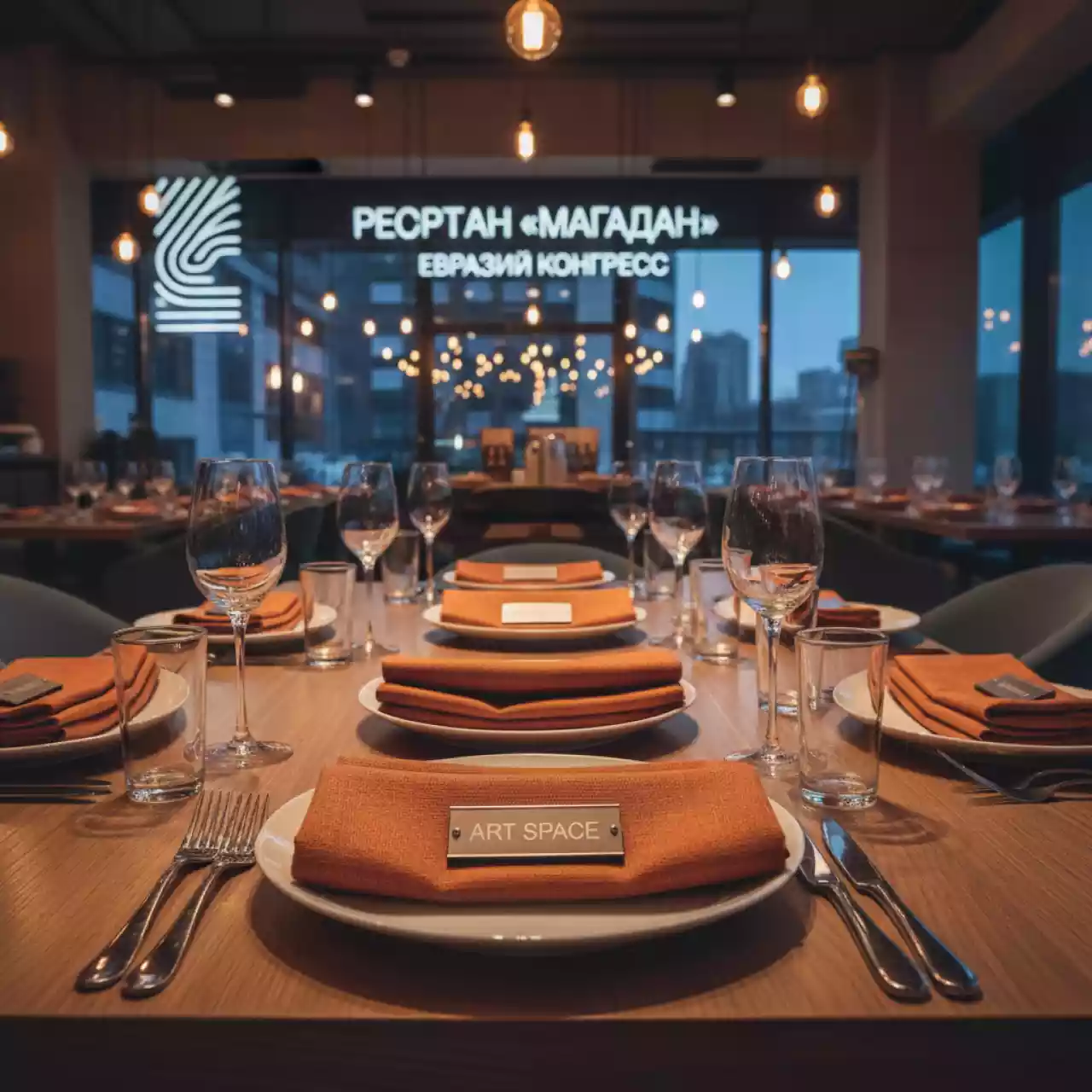 Аренда Салфетка оранжевая в ресторане «Магадан» — ART SPACE