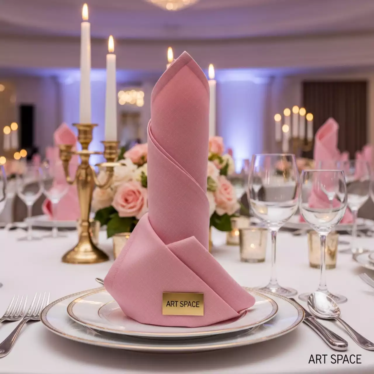 Аренда Салфетка розовая Профлайн 45х45 см в гранд-отеле «Жемчужина» — ART SPACE
