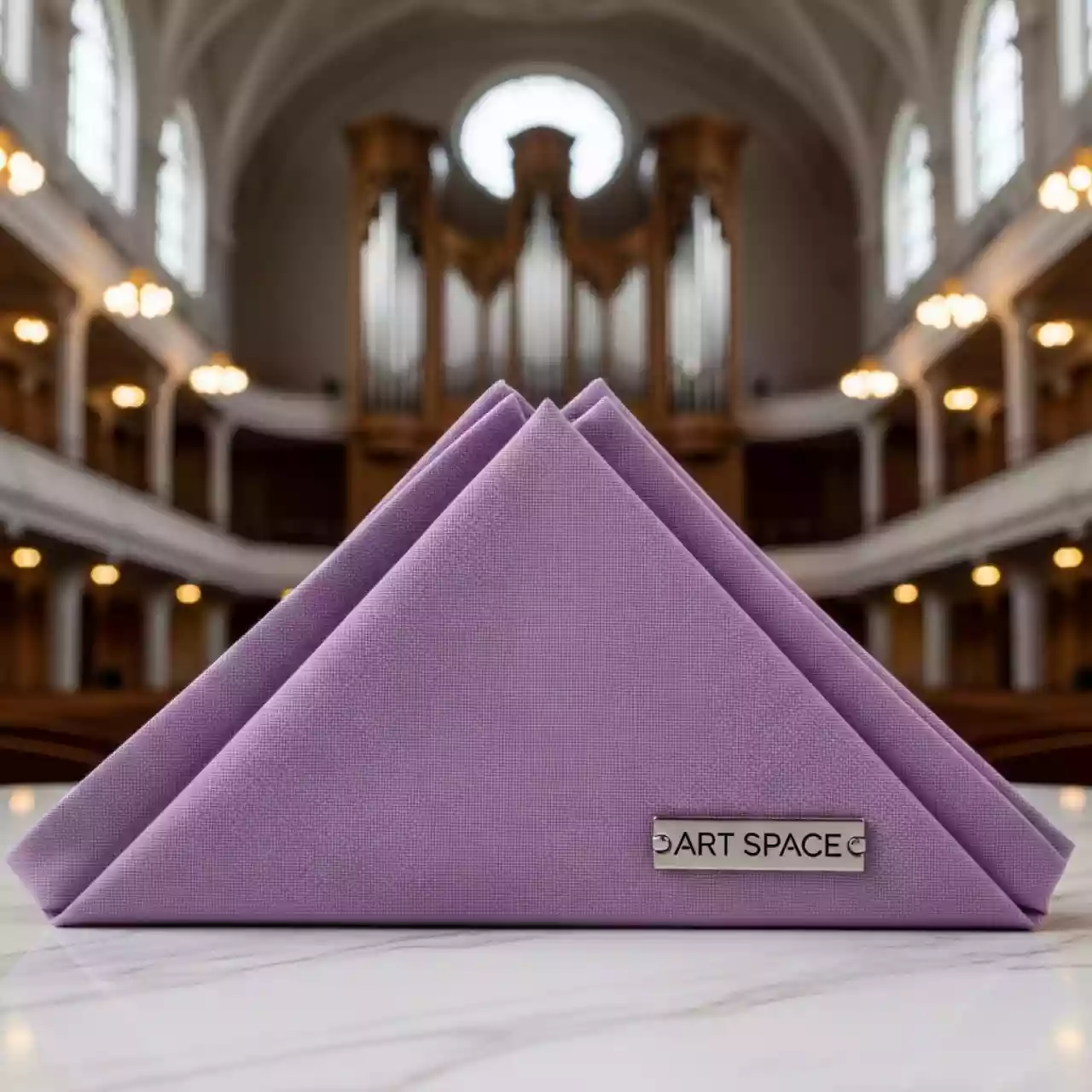 Аренда Салфетка сиреневая Профлайн 45х45 см в Зале органной и камерной музыки — ART SPACE