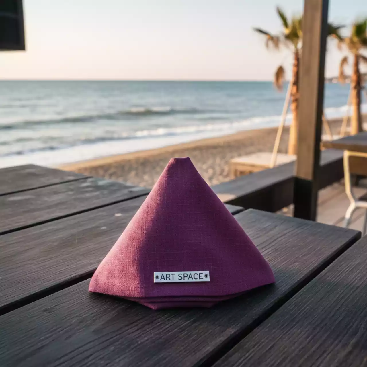 Аренда Салфетка сливовая на пляже «Маяк» — ART SPACE