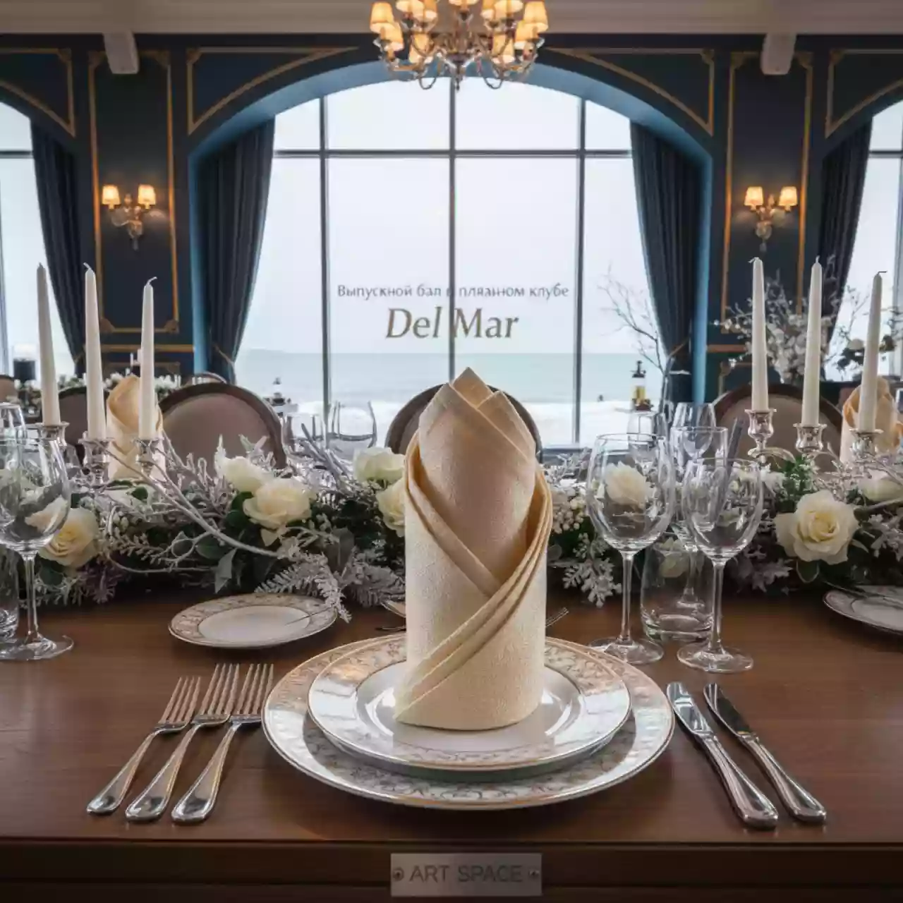 Аренда Салфетка светло бежевая ричард 45х45 см в пляжном клубе Del Mar — ART SPACE