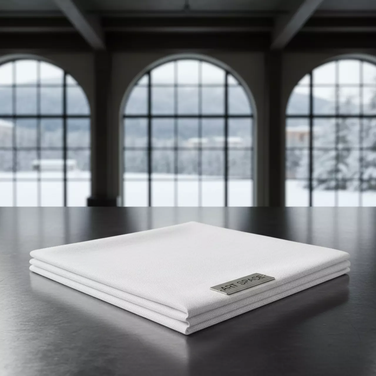 Аренда Салфетка текстиль белая лен 45х45 см в этно-парке «Моя Россия» — ART SPACE