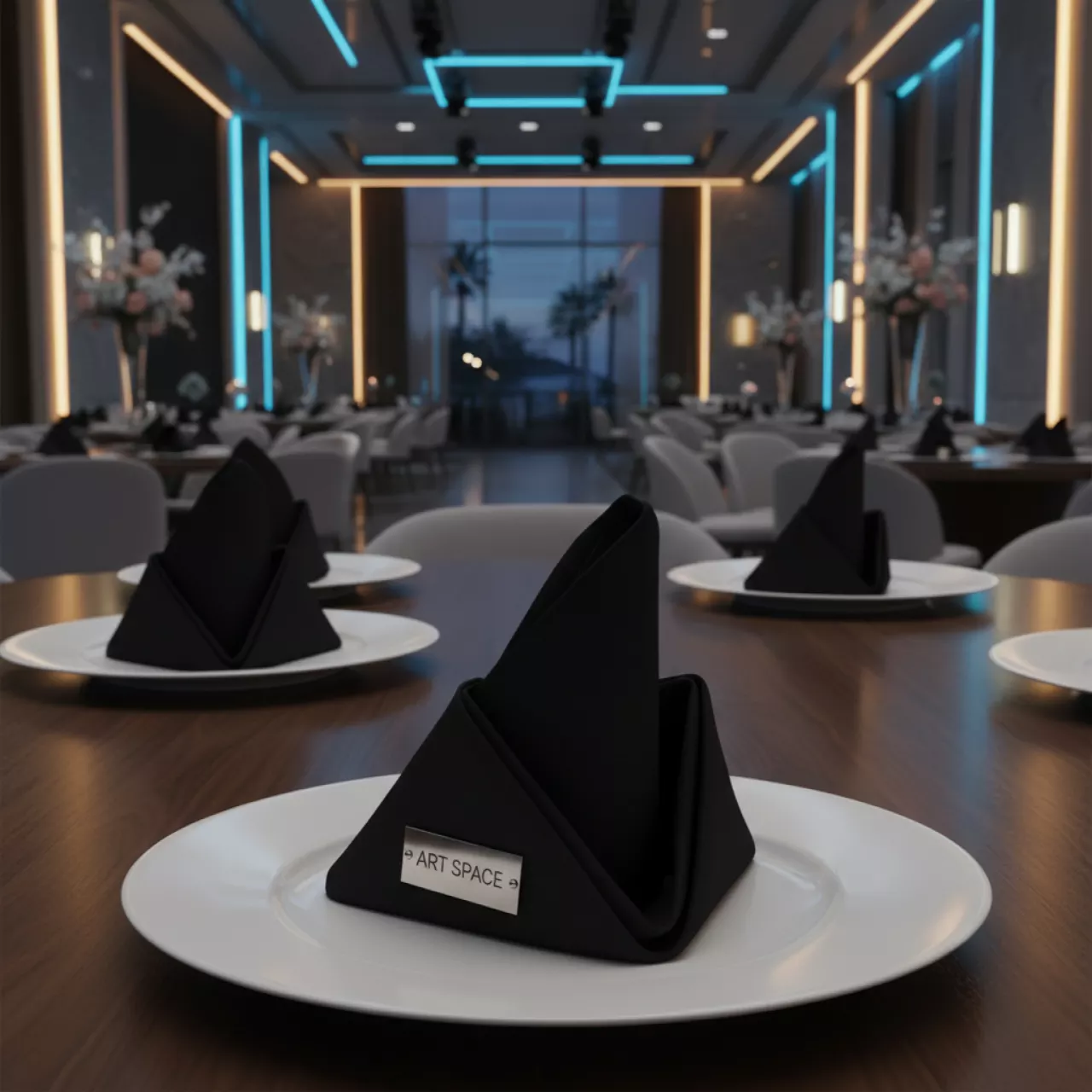 Аренда Салфетка текстиль черная 44х44 см в Courtyard by Marriott Sochi — ART SPACE