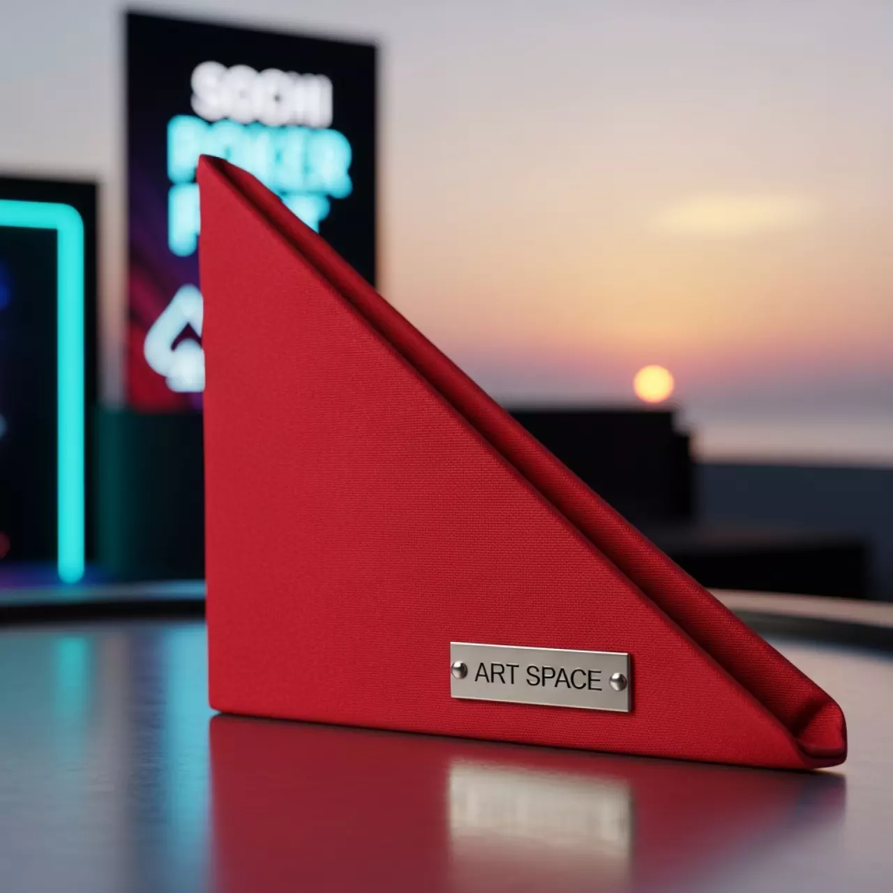 Аренда Салфетка текстильная алая 30х30 см на пляже «Ривьера» — ART SPACE