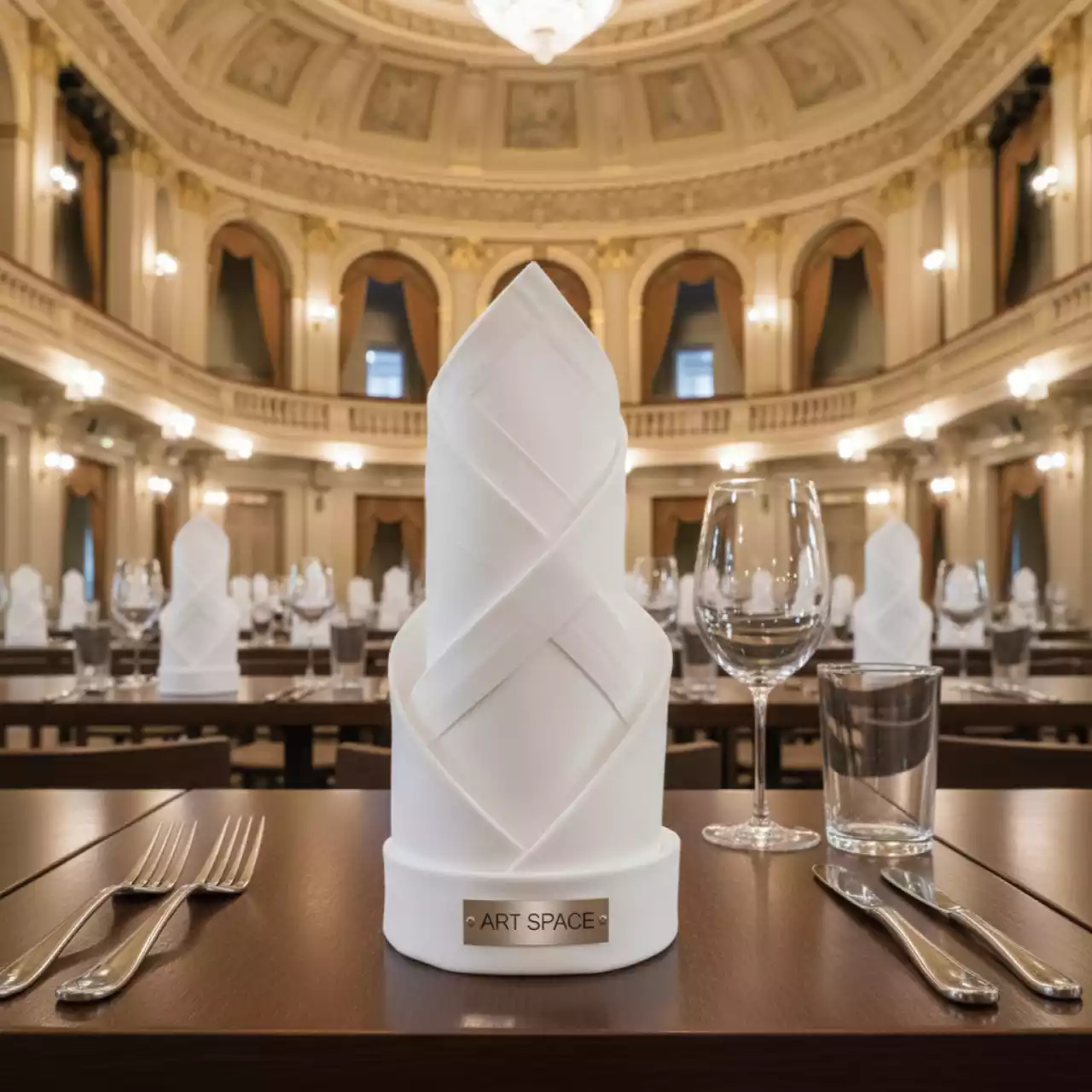 Аренда Салфетка текстильная белая 30х30 см в Зимнем театре — ART SPACE