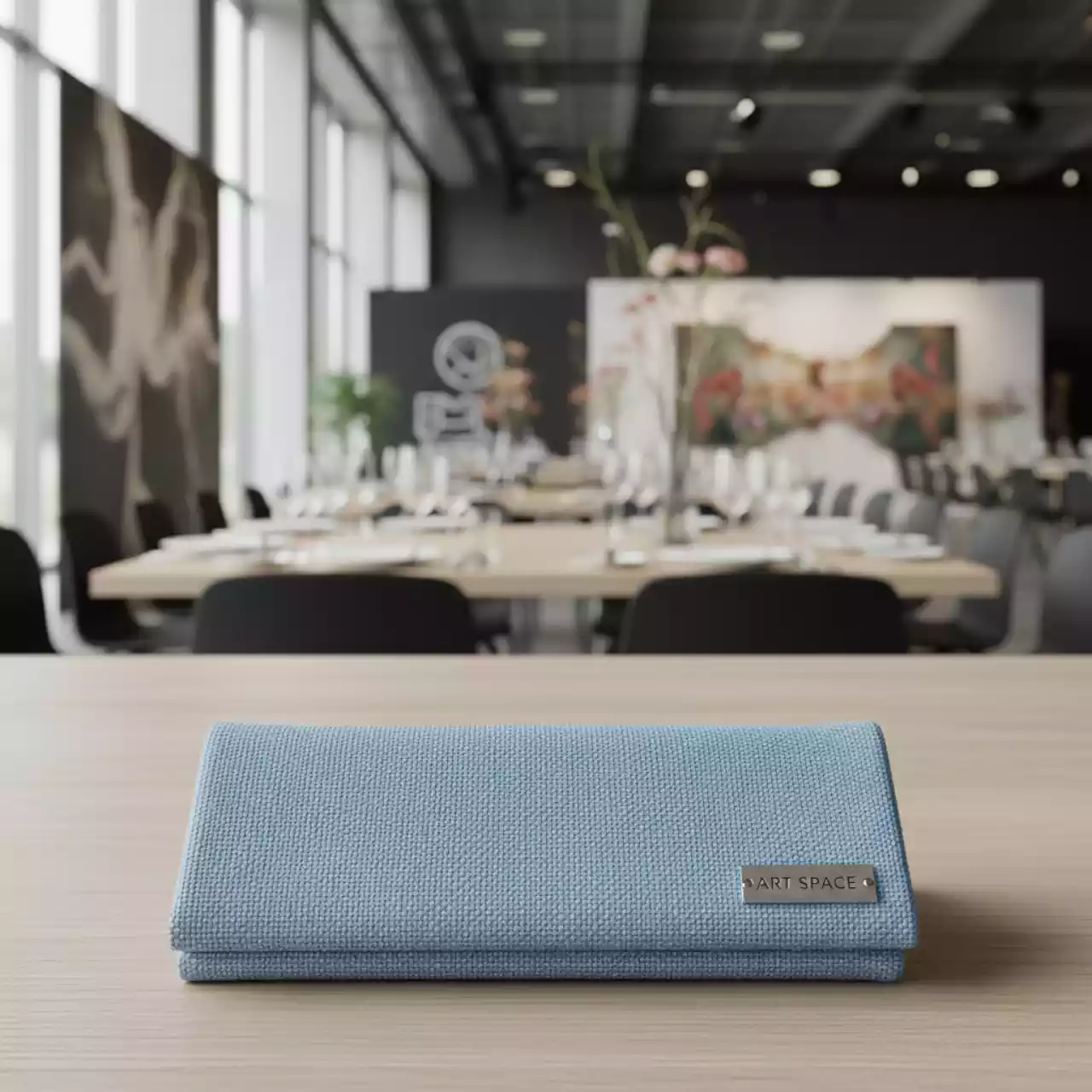 Аренда Салфетка текстильная голубая 30х30 см в санатории «Октябрьский» — ART SPACE