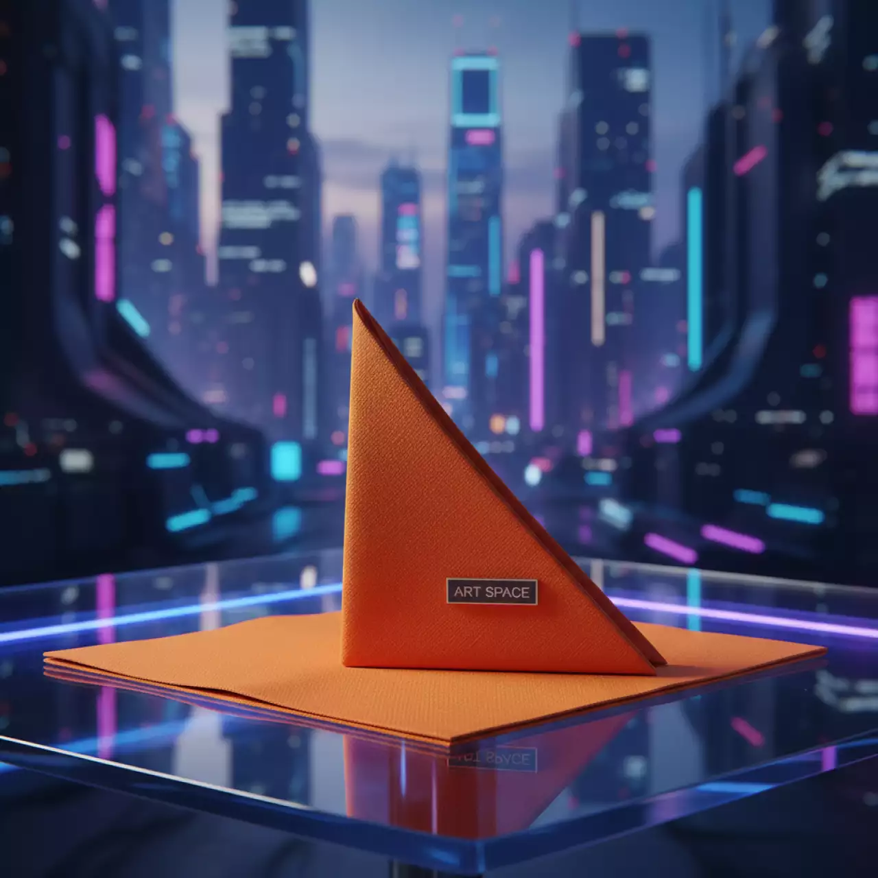 Аренда Салфетка текстильная оранжевая 30х30 см в Alpha Sirius — ART SPACE