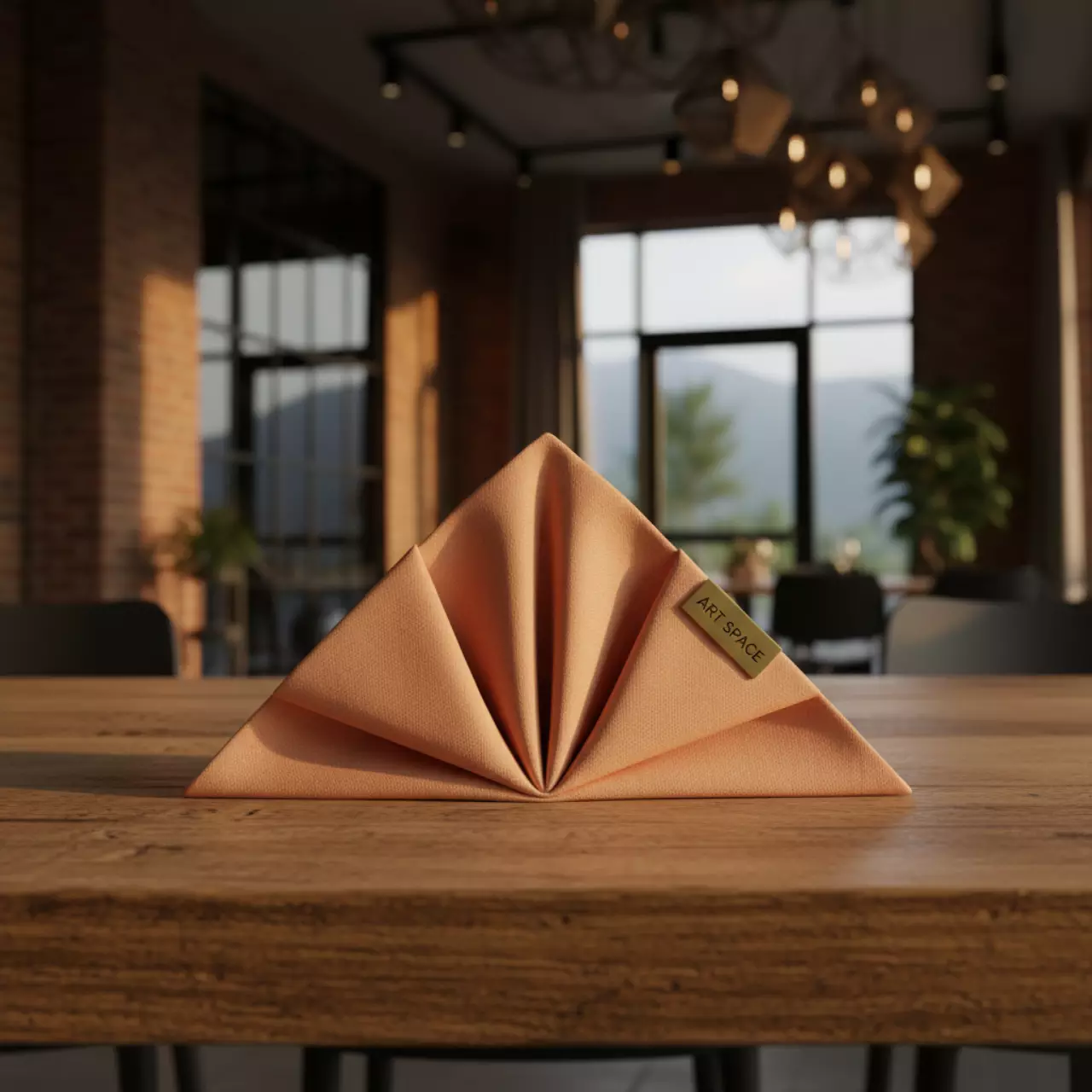 Аренда Салфетка текстильная персиковая 30х30 см в Green Flow Hotel — ART SPACE