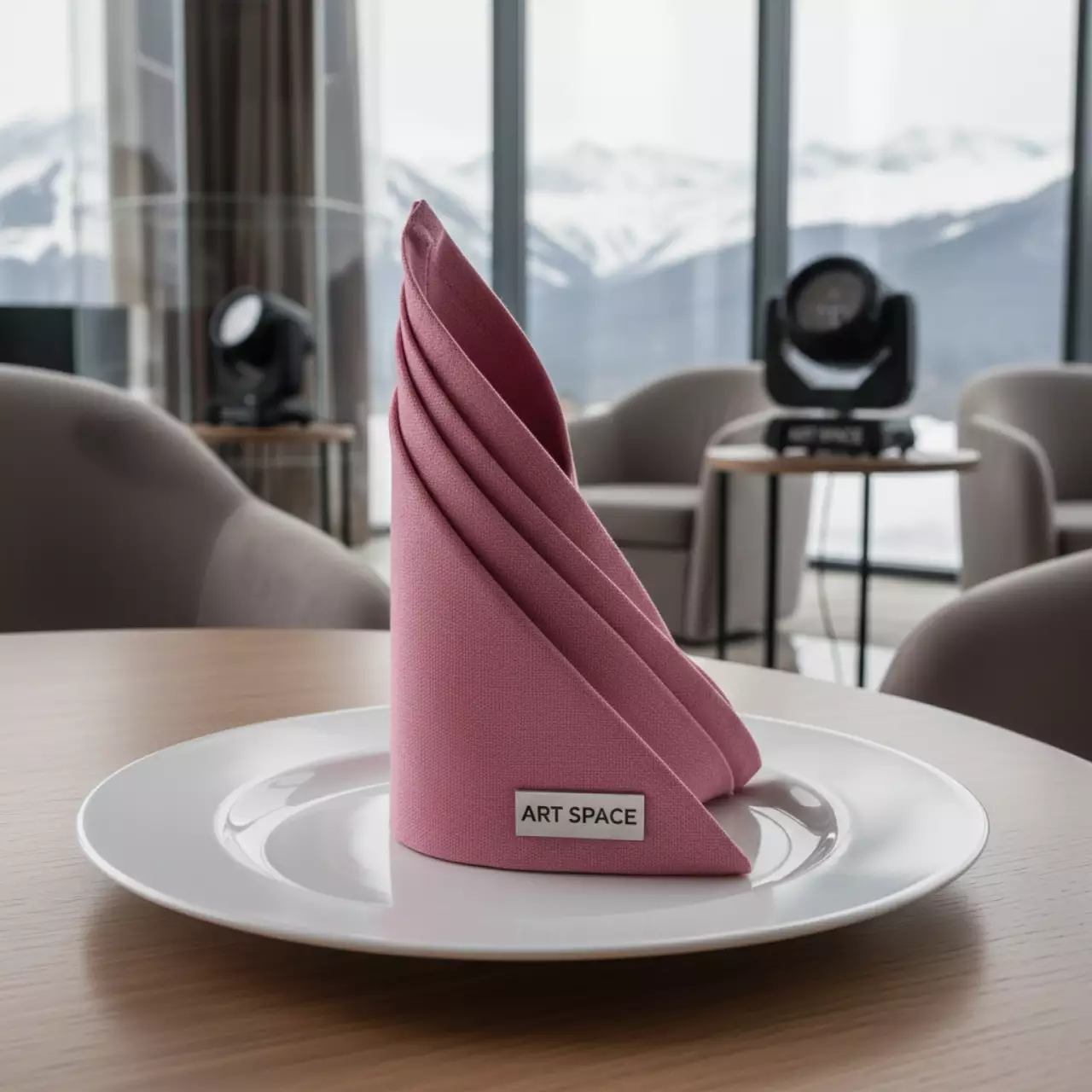 Аренда Салфетка текстильная розовая 30х30 см в Sochi Marriott Krasnaya Polyana — ART SPACE