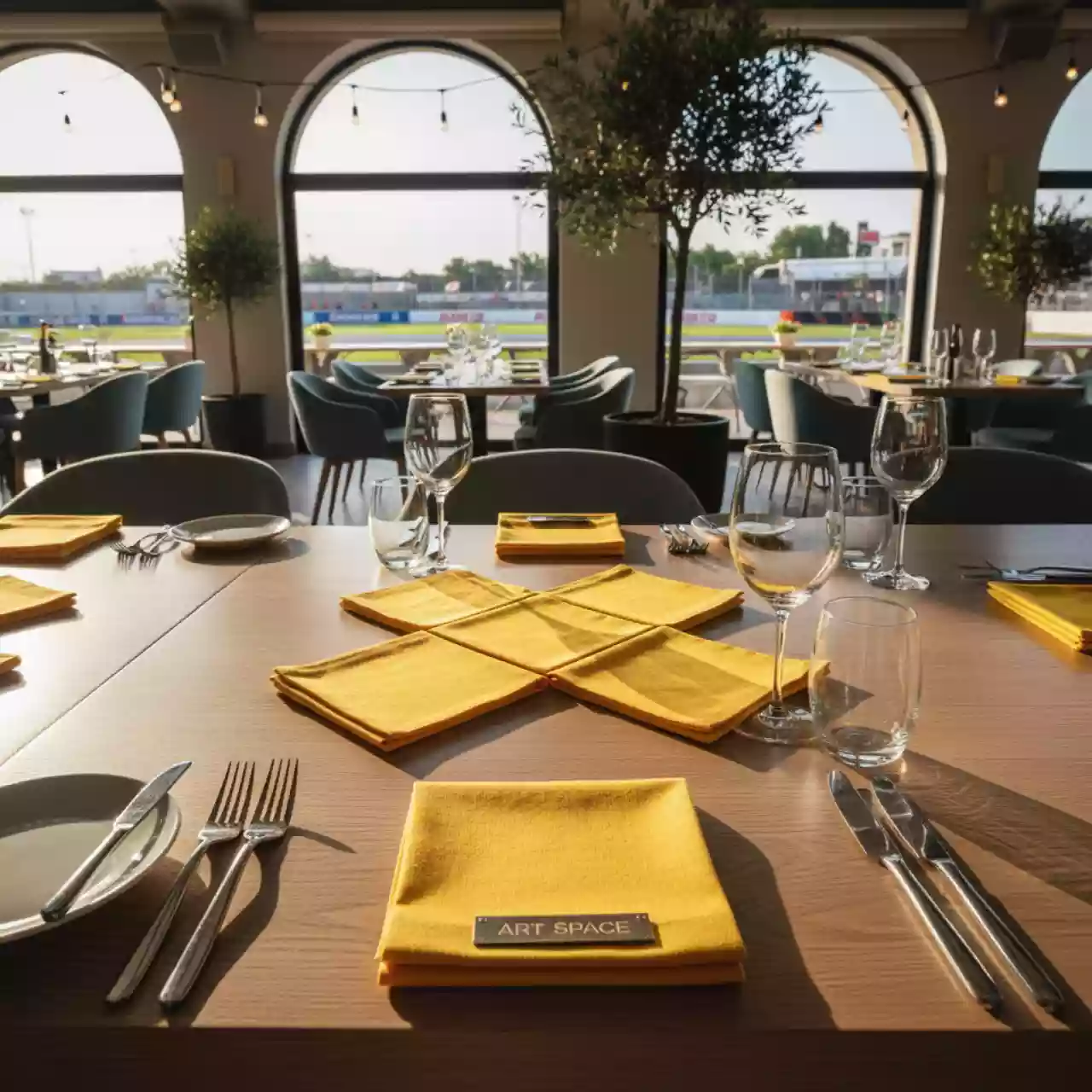 Аренда Салфетка текстильная желтая 30х30 см в ресторане «Sanremo» — ART SPACE