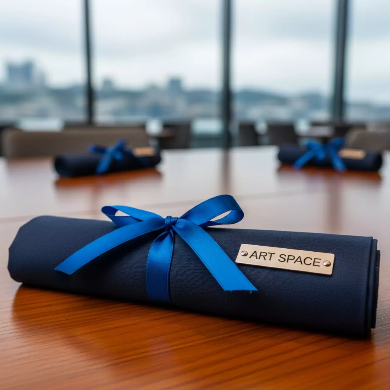 Аренда Салфетка темно синий лен на территории Морпорта Сочи — ART SPACE