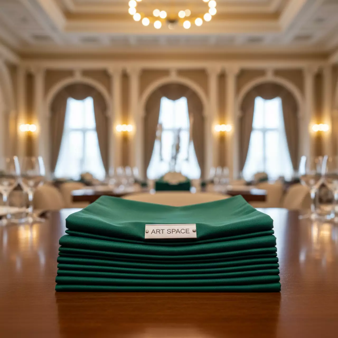 Аренда Салфетка темно зеленая профессиональная в Rixos Krasnaya Polyana — ART SPACE