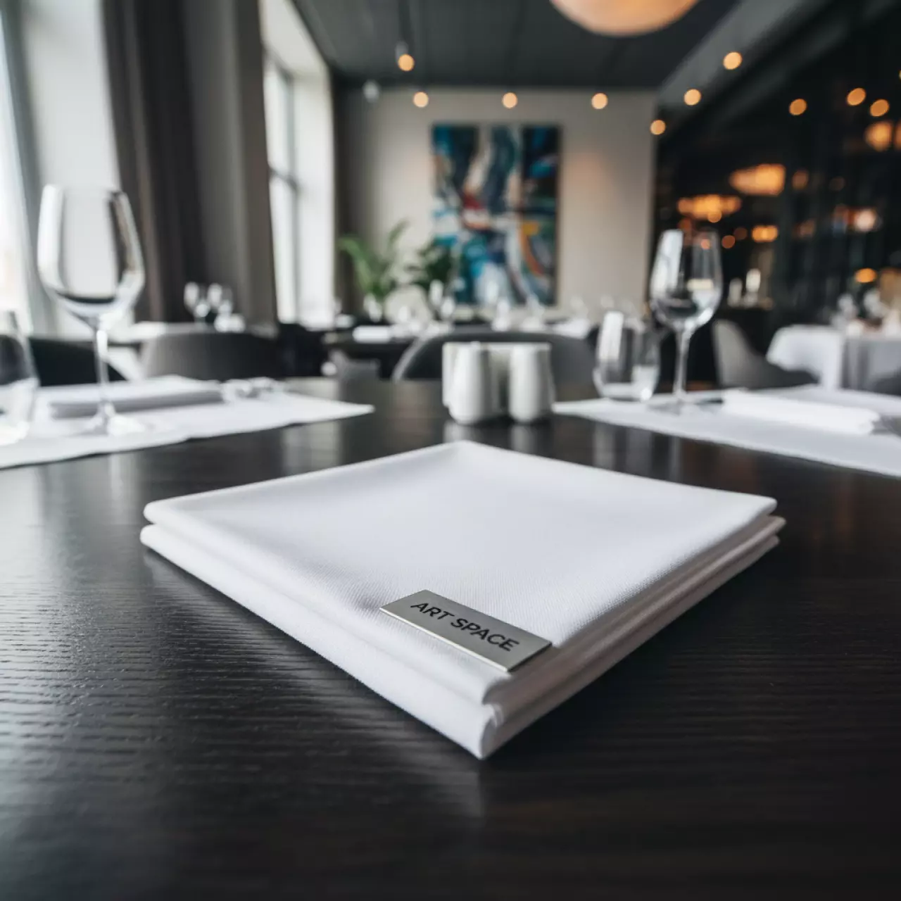 Аренда Салфетки белой 45х45 см в ресторане «Магеллан» — ART SPACE