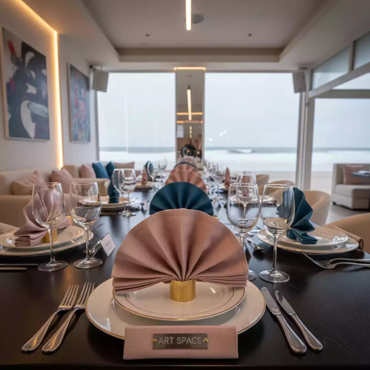 Аренда Салфетки текстильные для сервировки в пляжном клубе Del Mar — ART SPACE