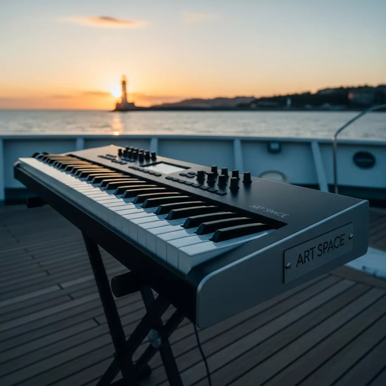 Аренда Самоиграйка Yamaha PSR 500M на VIP теплоходе (Морпорт Сочи) — ART SPACE