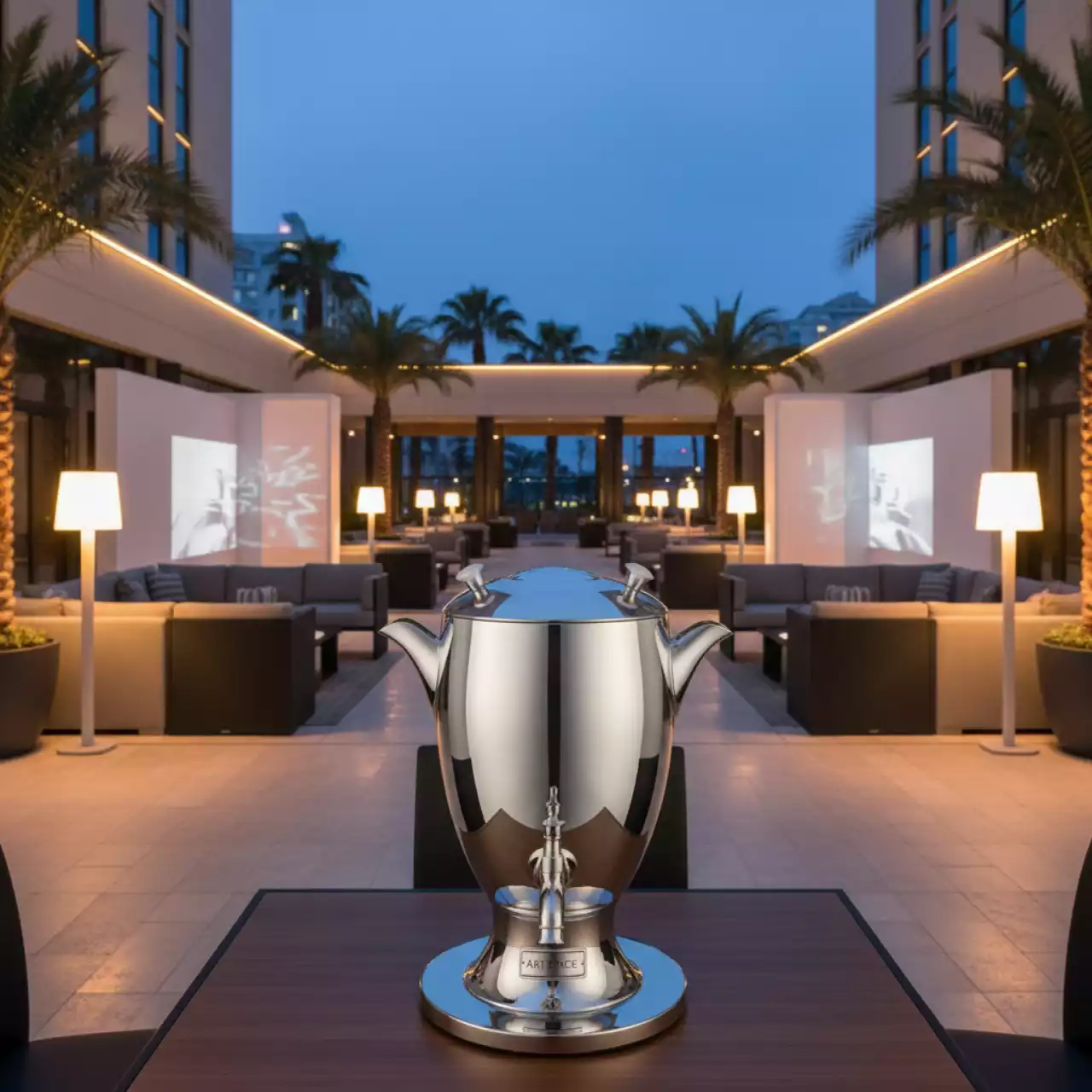 Аренда Самовар электрический 4 л серебро в Courtyard by Marriott Sochi — ART SPACE