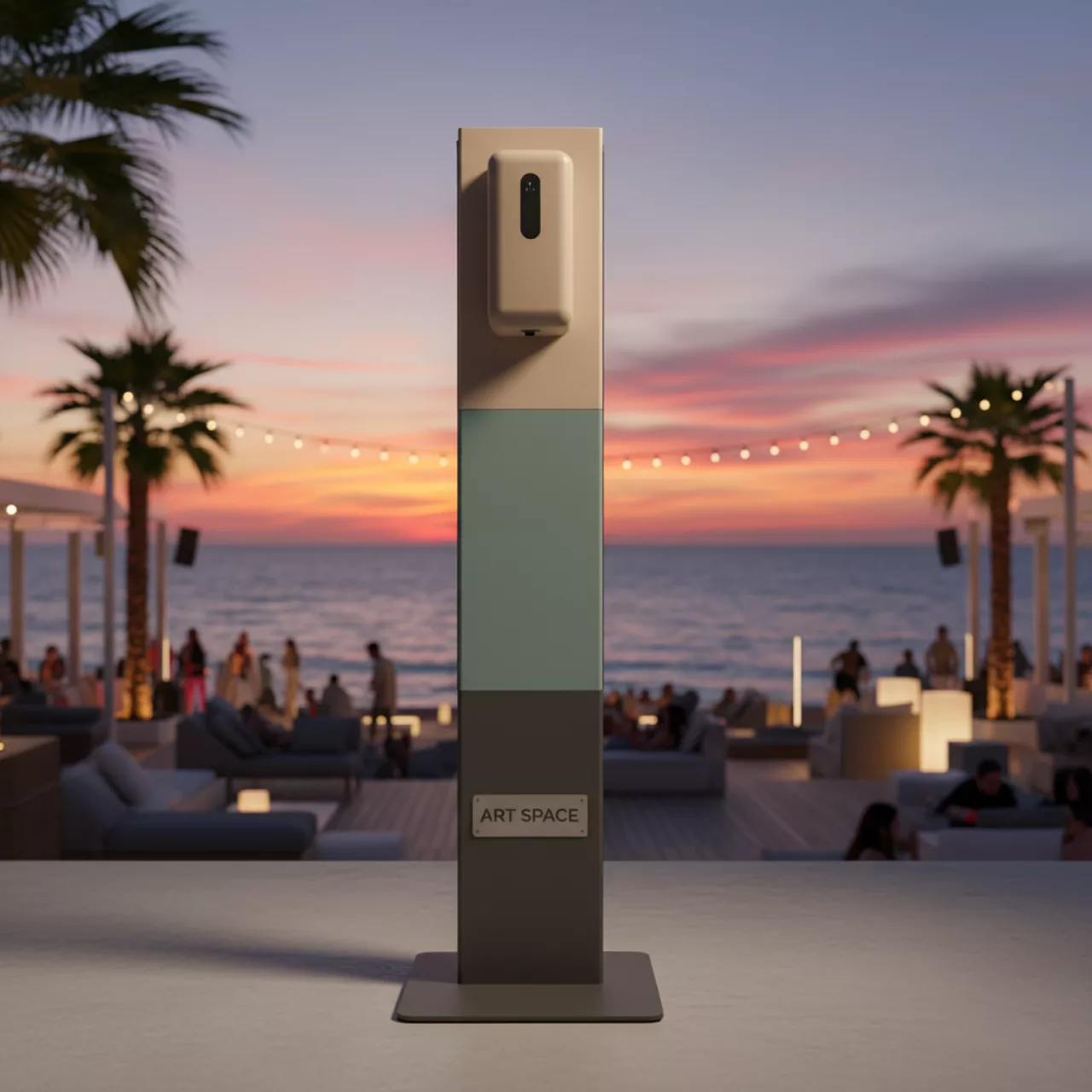 Аренда Санитайзер стойка для входной группы в пляжном клубе Del Mar — ART SPACE