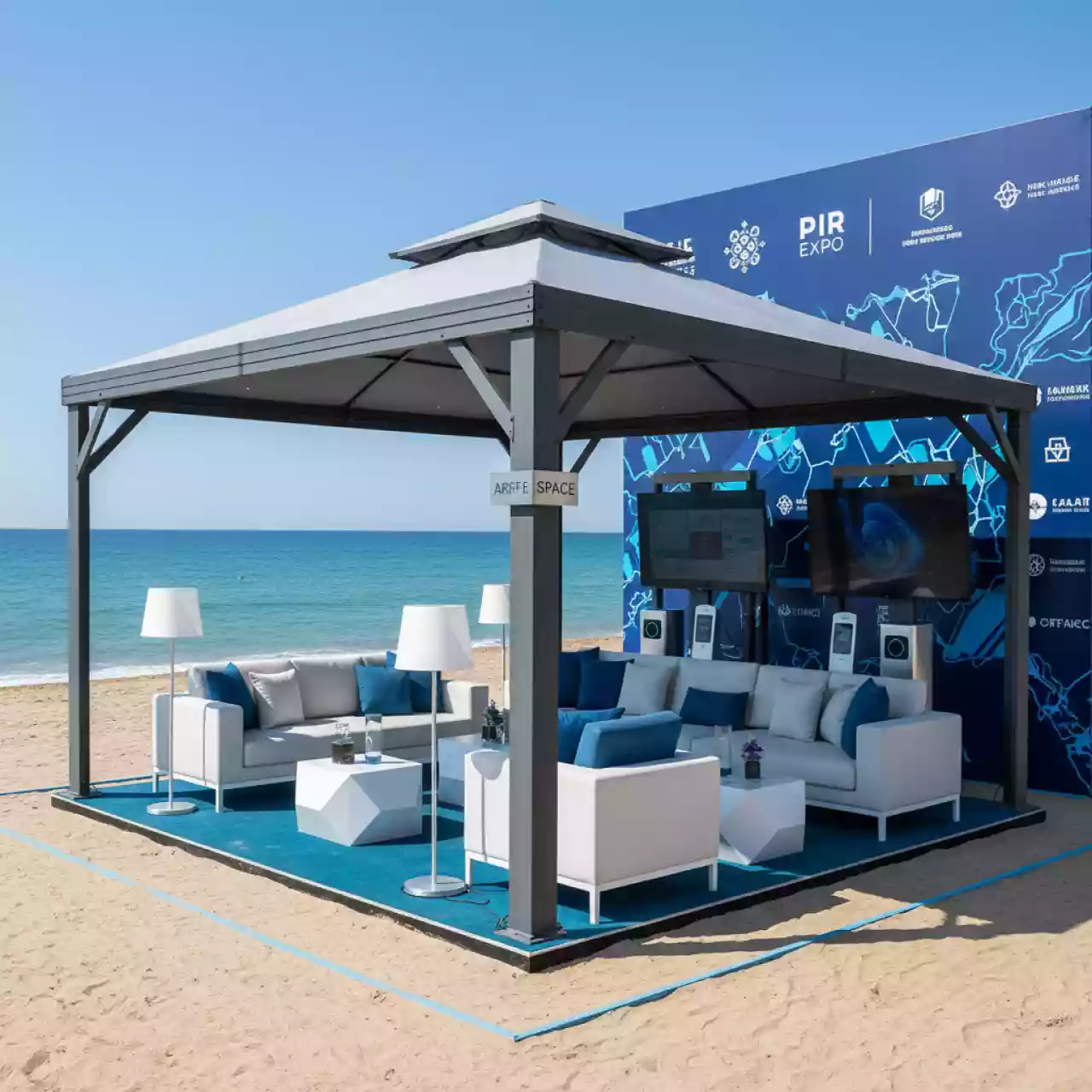 Аренда Сарай Manor 4х6 серый на пляжных клубах Хосты — ART SPACE