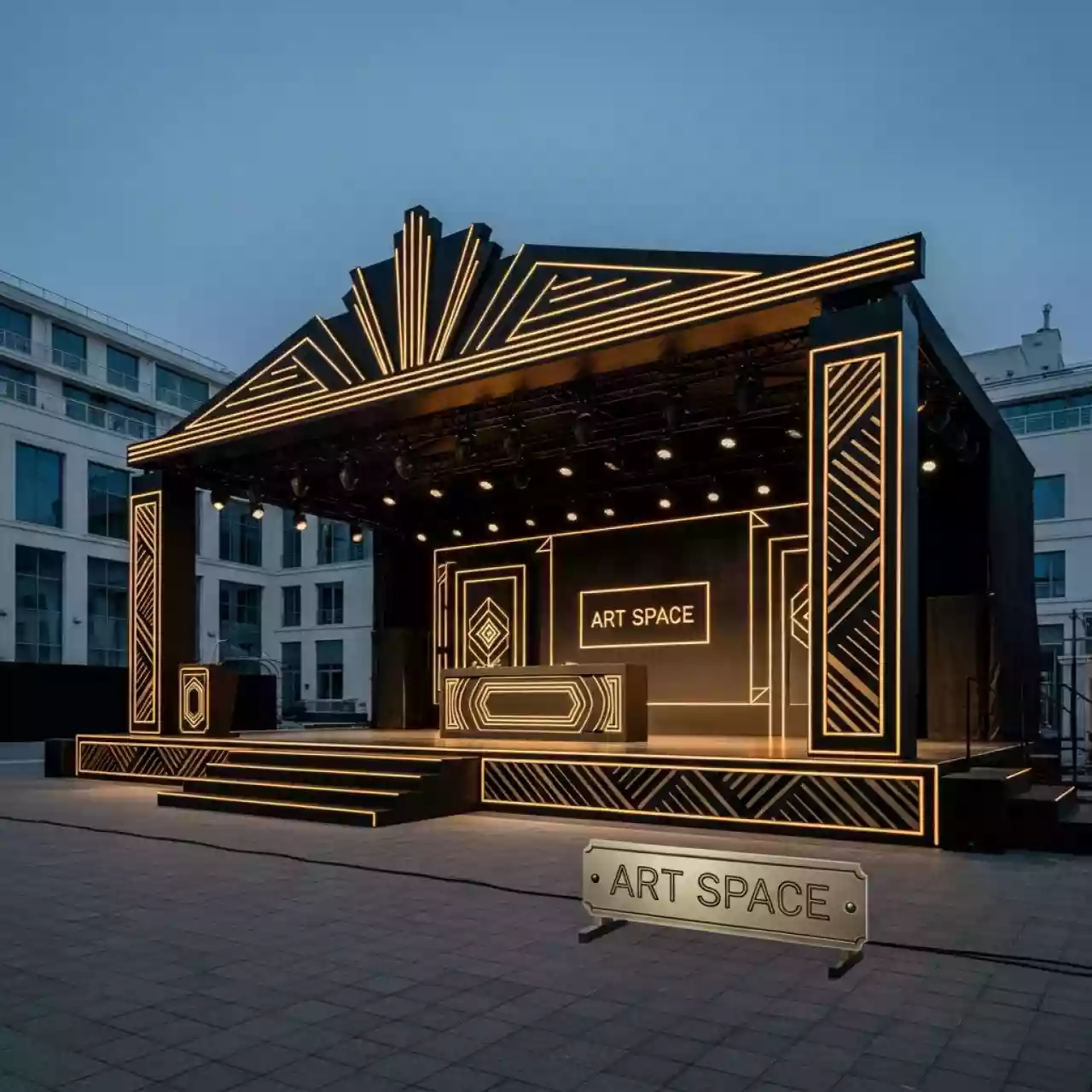 Аренда Сцена 12х10 с двускатной крышей в Mercure Сочи Центр — ART SPACE