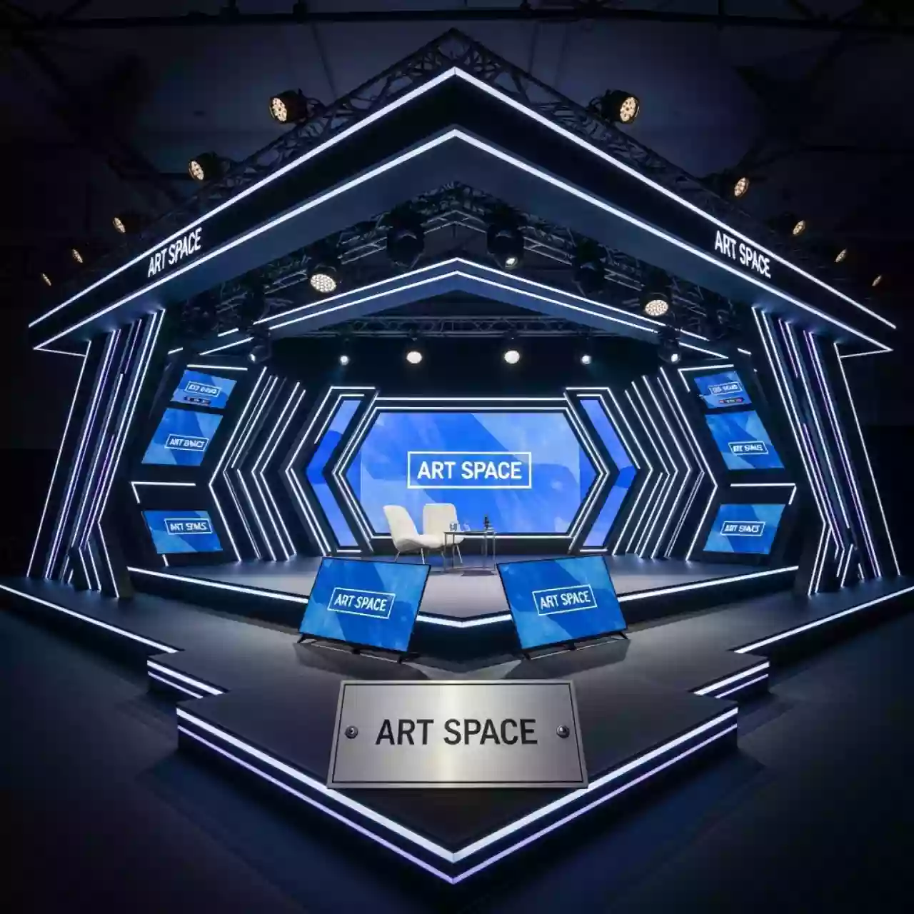 Аренда Сцена 4х3 м с экраном 3,5х2 м и телевизорами Radisson Hotel Rosa Khutor — ART SPACE