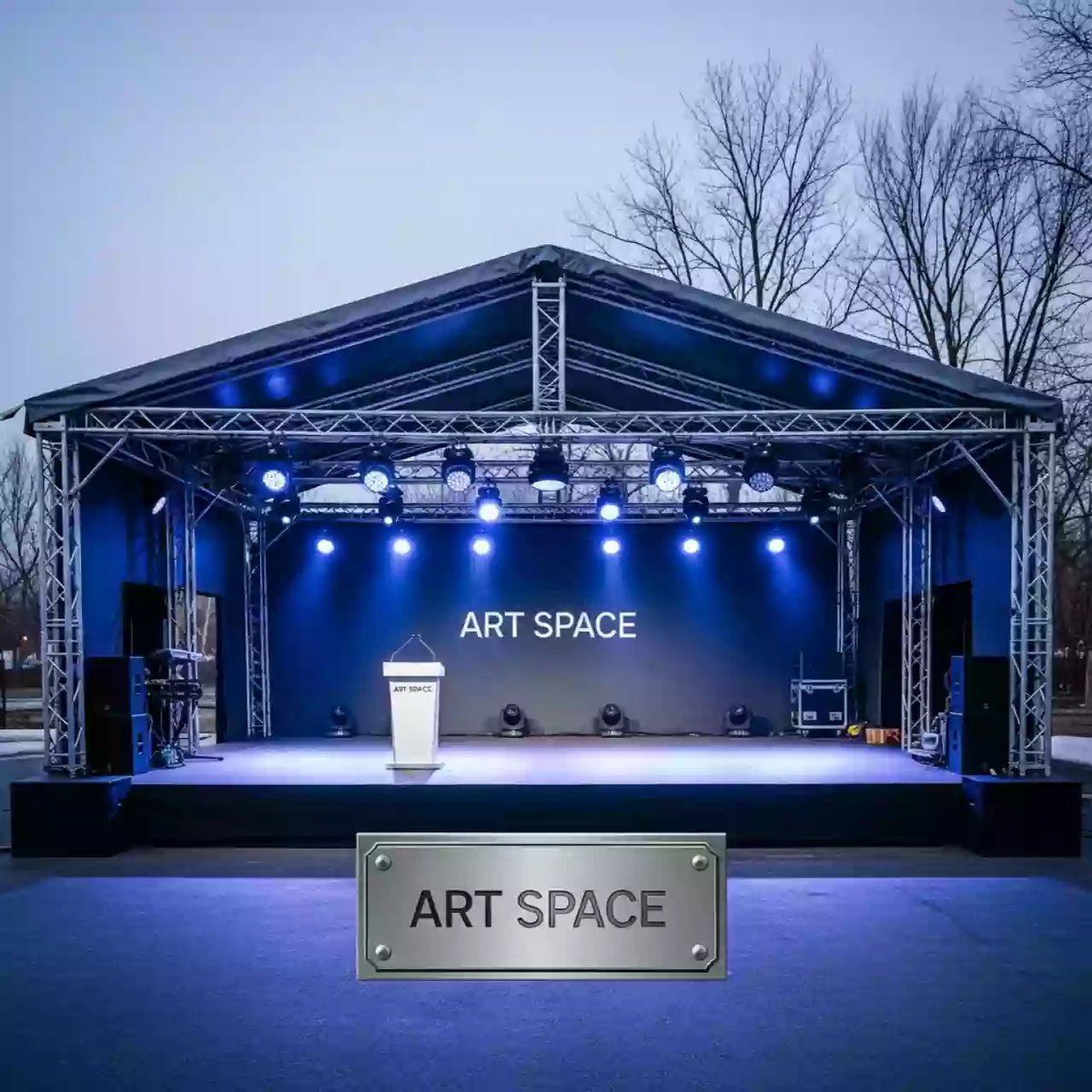 Аренда Сцена 6х4 м с односкатной крышей в комплексе «Дагомыс» — ART SPACE