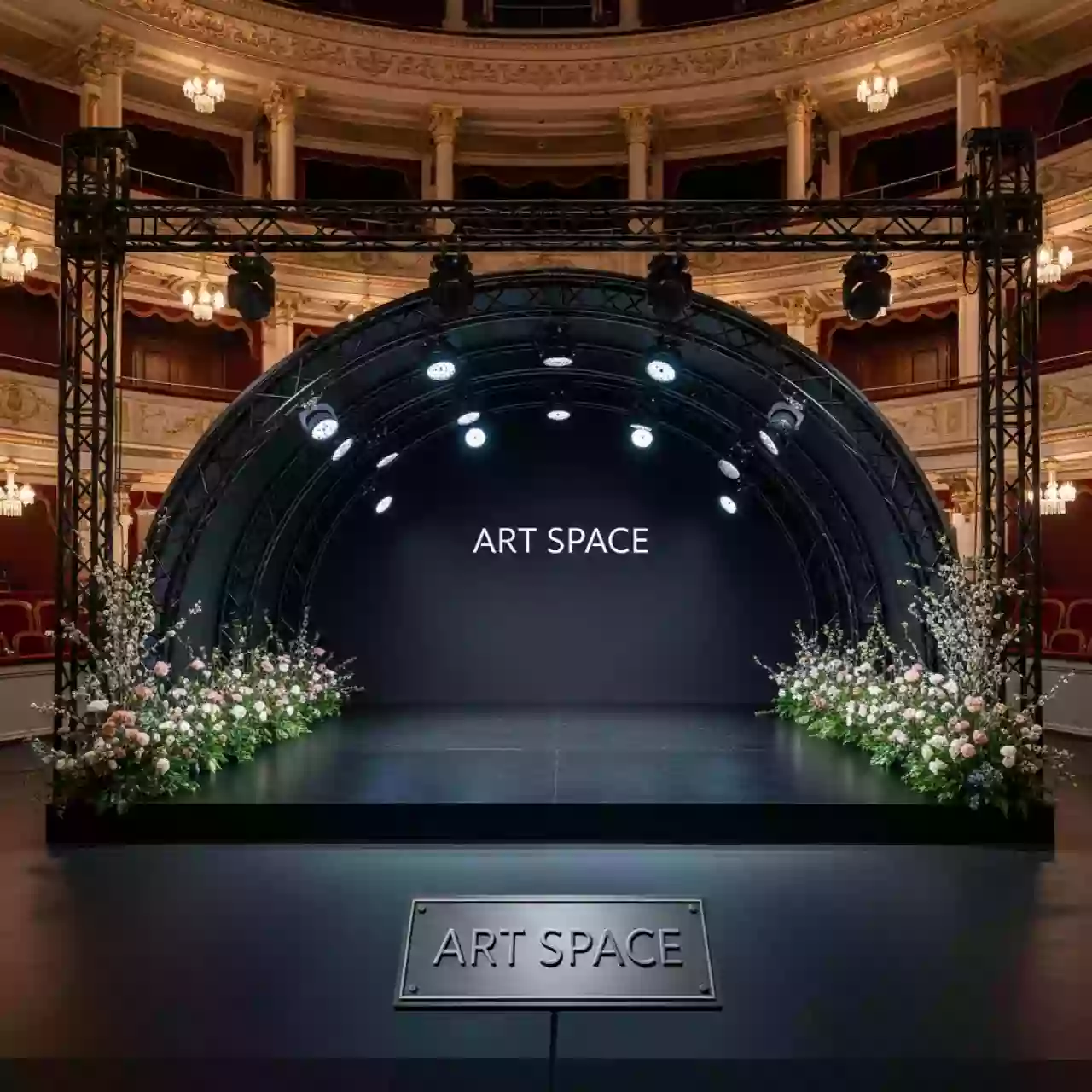 Аренда Сцена арочная 10х8 м черная в Зимнем театре — ART SPACE