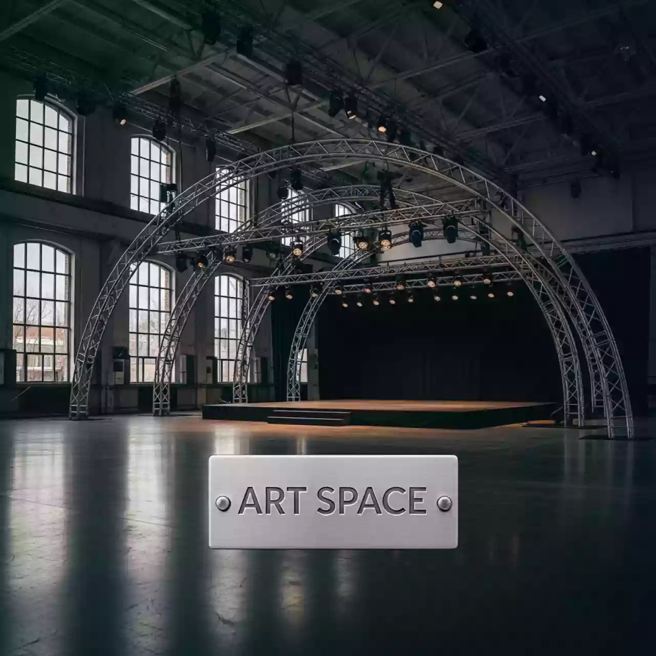 Аренда Сцена арочная металлик 20х14 м в зале «Чайка» (Морпорт) — ART SPACE