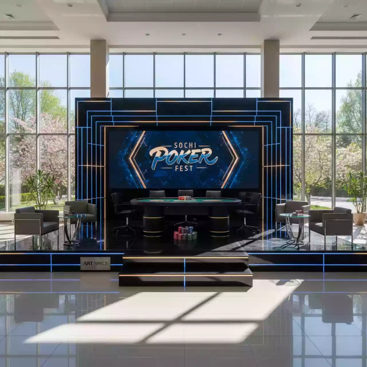 Аренда Сцена для мероприятий в помещениях в санатории «Заполярье» — ART SPACE