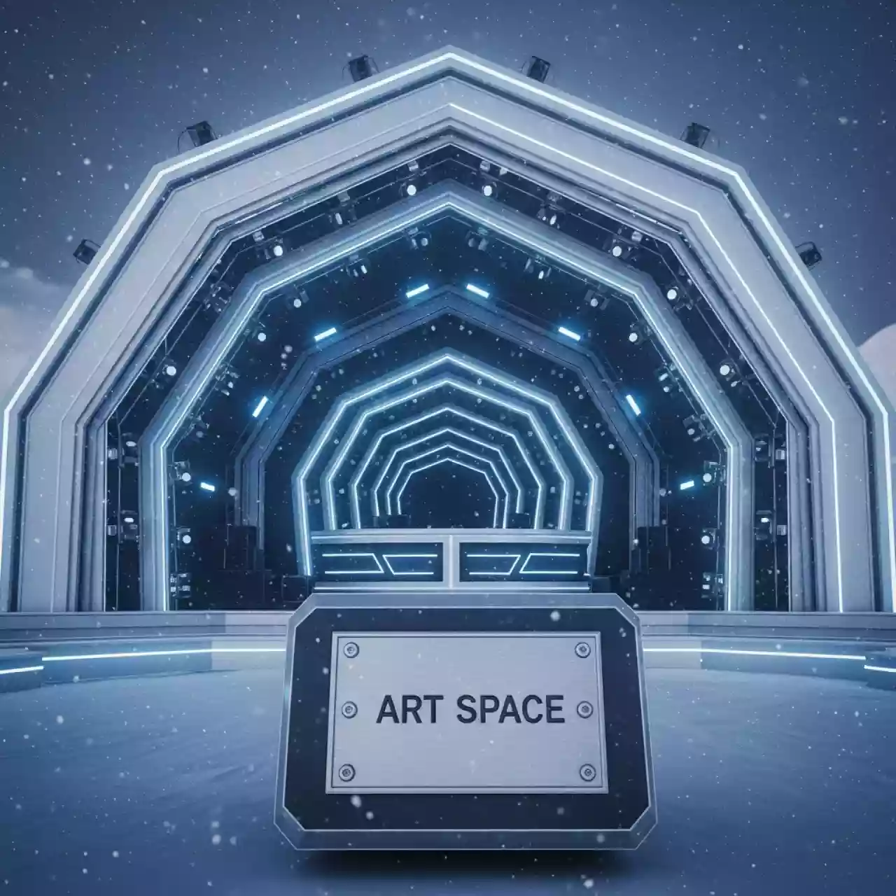 Аренда Сцена двускатная 10х8 м металлик в Green Flow Hotel — ART SPACE