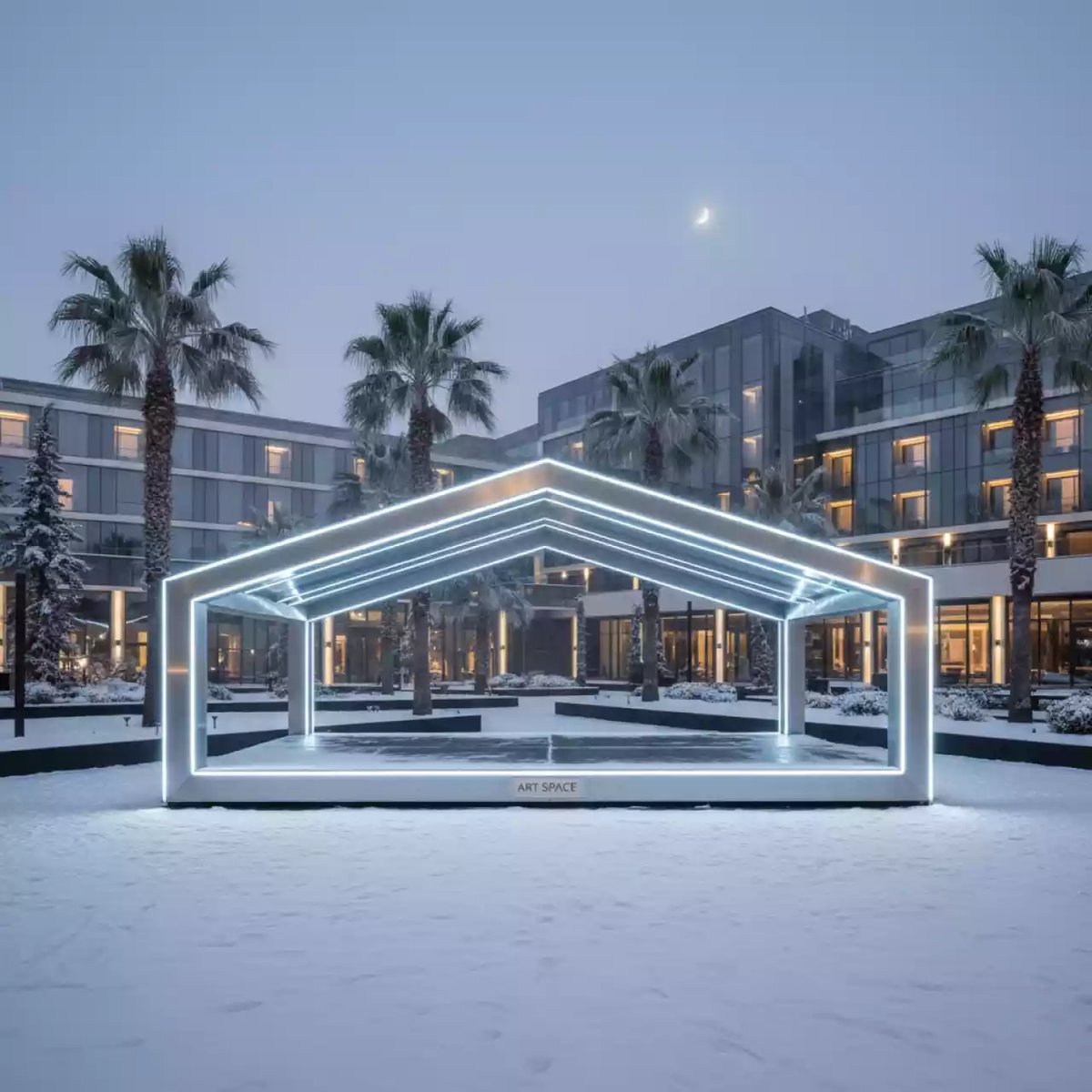 Аренда Сцена односкатная 6х4 металлик в Swissôtel Resort Sochi Kamelia — ART SPACE