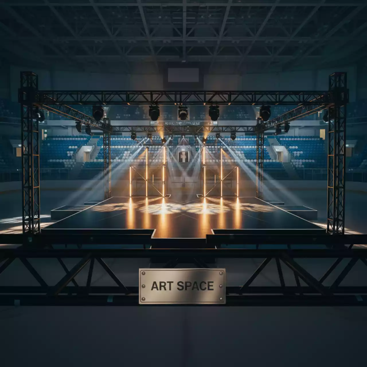 Аренда Сцена разборная 14х10 в ледовой арене «Шайба» — ART SPACE