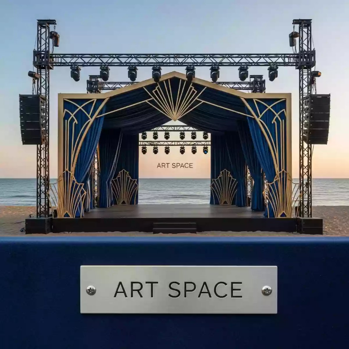 Аренда Сцена разборная для концерта 6х4 на пляже «Маяк» — ART SPACE