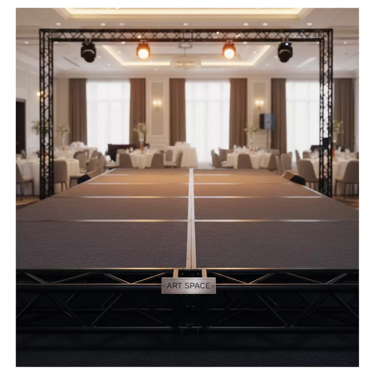 Аренда Сцена разборная для концерта 8х6 м в банкетном зале «Дельфин» — ART SPACE