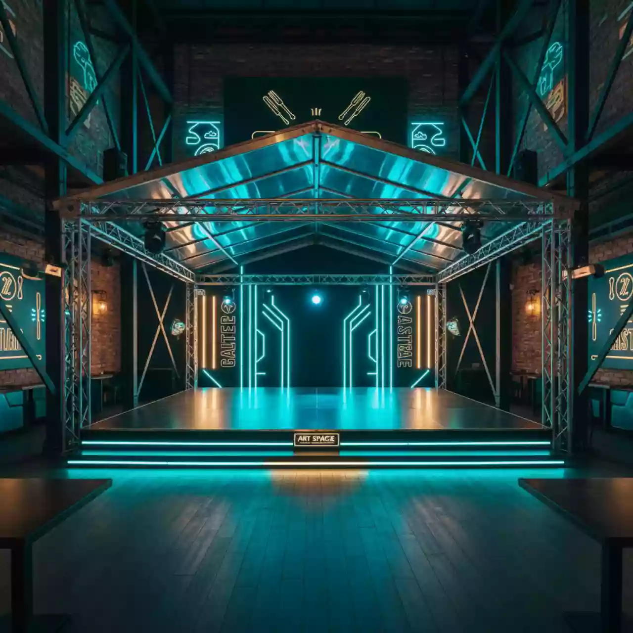 Аренда Сцена с крышей 6х8 м в ресторане «Магеллан» — ART SPACE