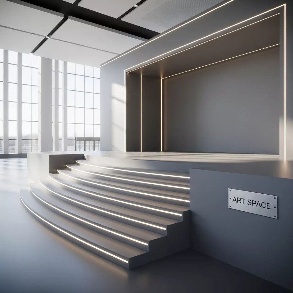 Аренда Сцена с полукруглой лестницей из подиумов в Gamma Sirius — ART SPACE