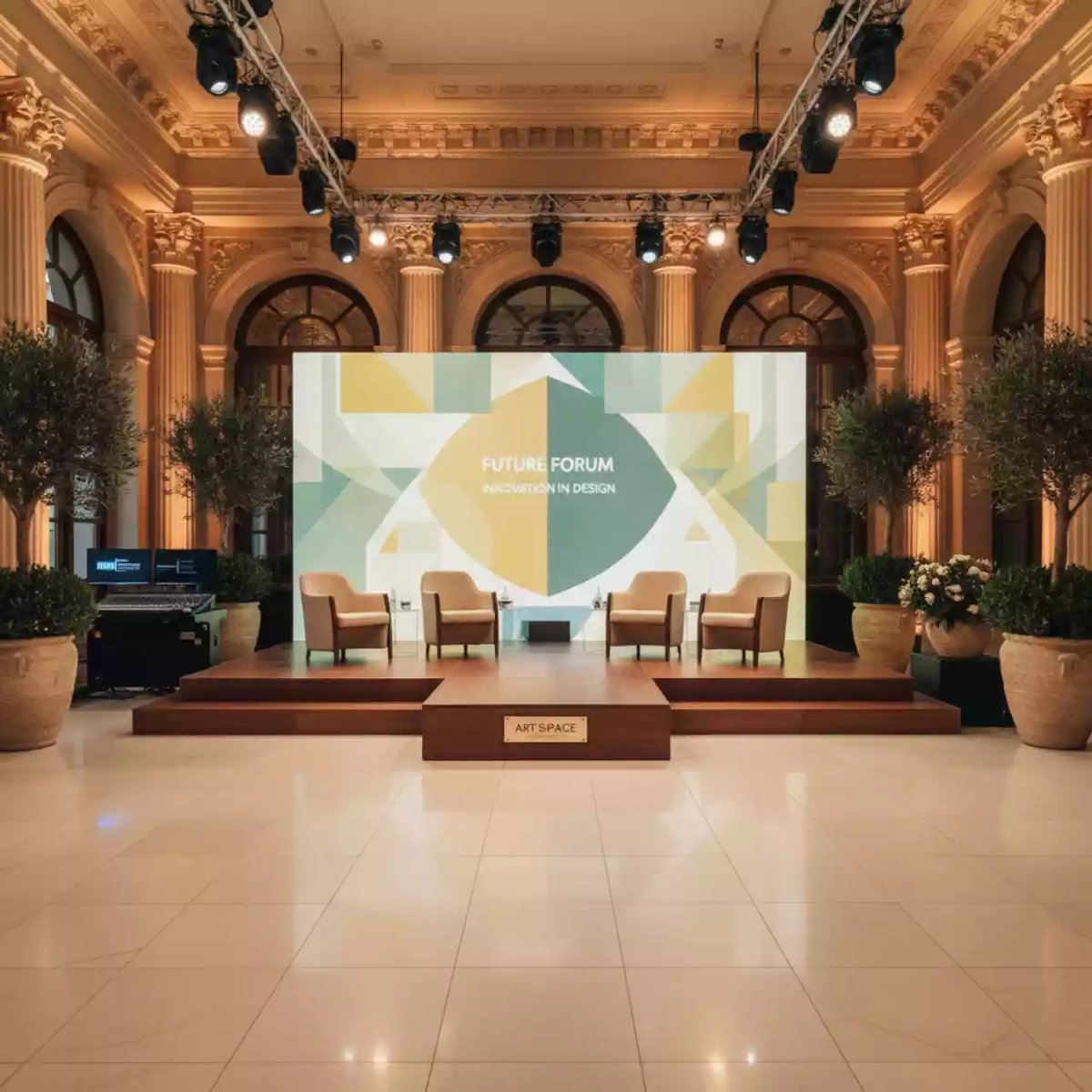 Аренда Сцена звук свет и экран в Boutique Hotel PORTUM 1905 — ART SPACE