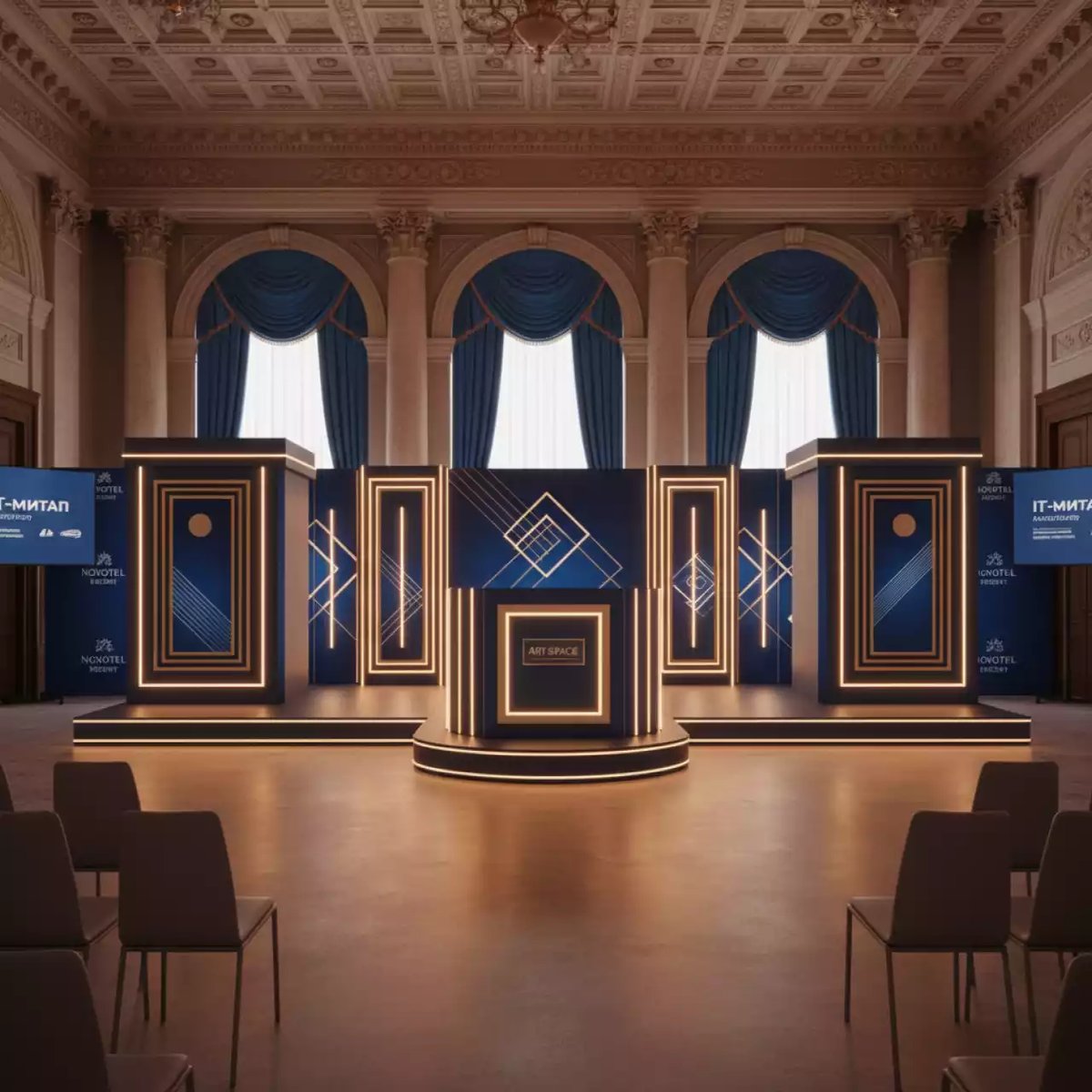 Аренда Сцены подиумы в Novotel Resort — ART SPACE
