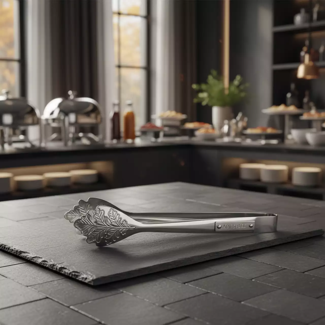 Аренда Щипцы универсальные нержавеющие дубовый лист 30 см в Mercure Сочи Центр — ART SPACE